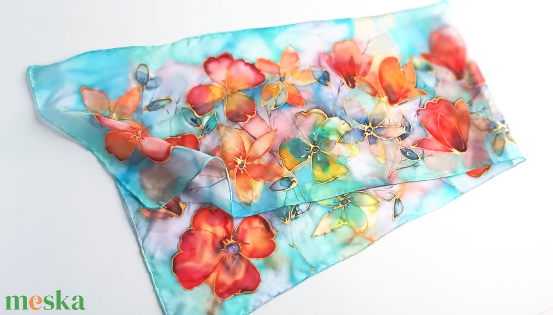 Madagaszkár tiszta selyem sál - ruha & divat - sál, sapka, kendő - sál - Meska.hu