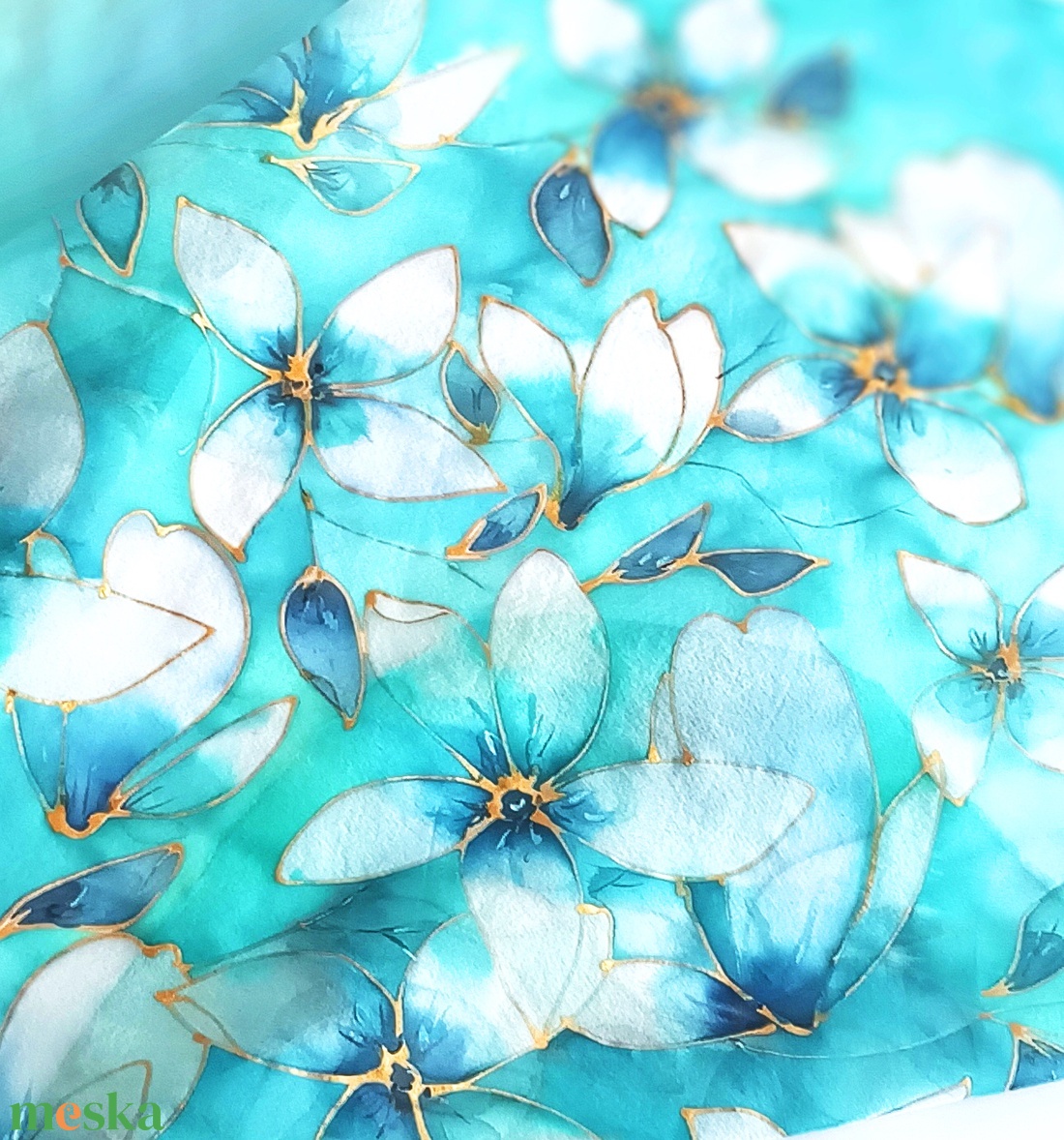 Smaragd szigetek tiszta selyem kendő - ruha & divat - sál, sapka, kendő - sál - Meska.hu