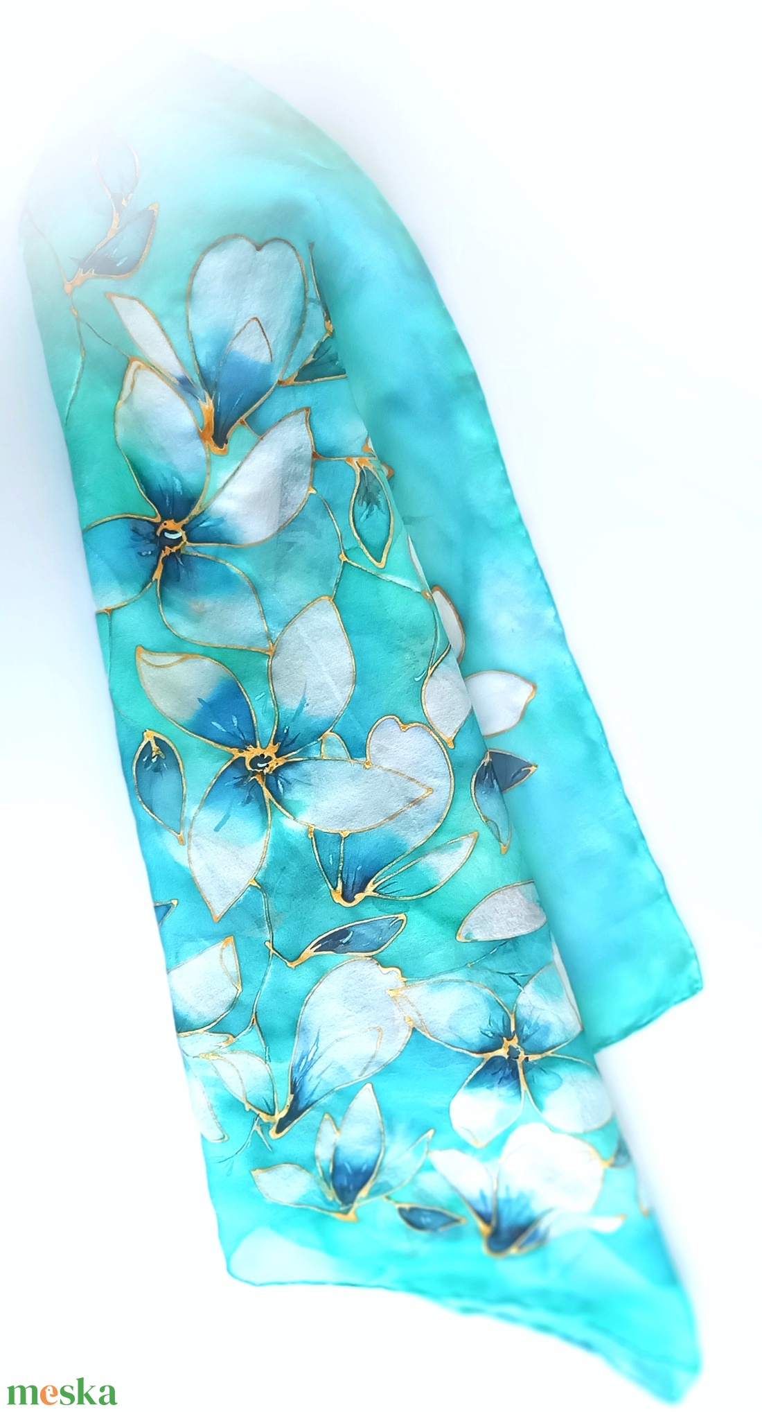 Smaragd szigetek tiszta selyem kendő - ruha & divat - sál, sapka, kendő - sál - Meska.hu