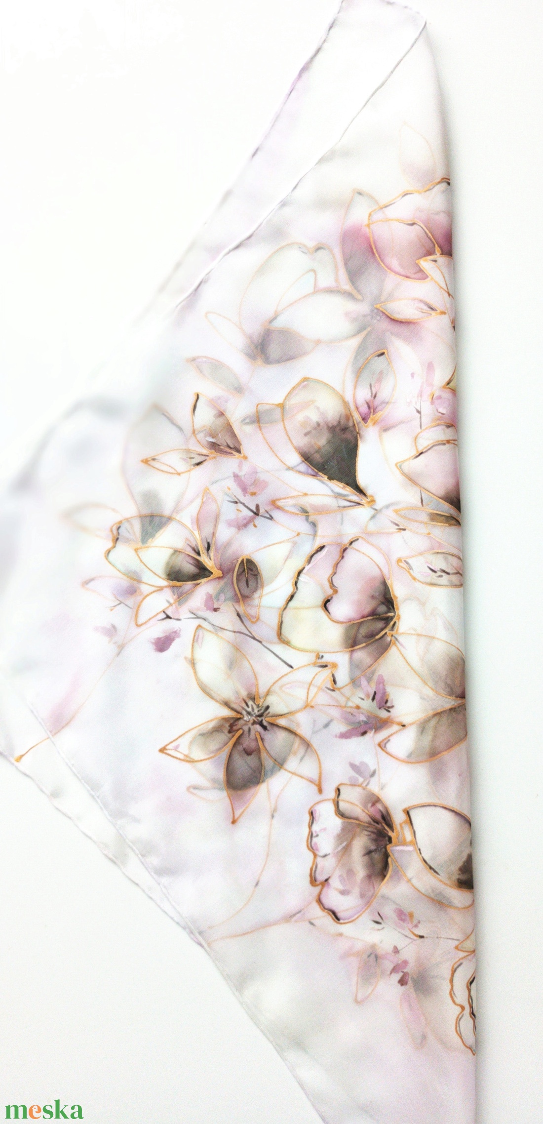 Vanília tiszta selyem kendő - ruha & divat - sál, sapka, kendő - sál - Meska.hu