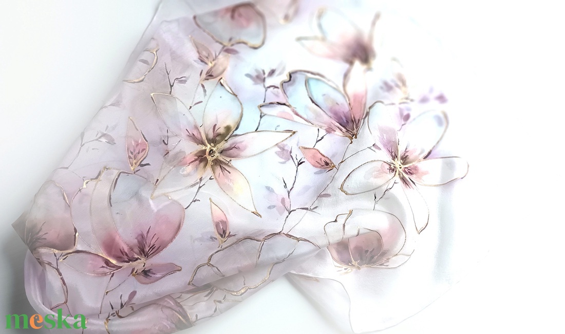 Harmat tiszta selyem kendő - ruha & divat - sál, sapka, kendő - sál - Meska.hu