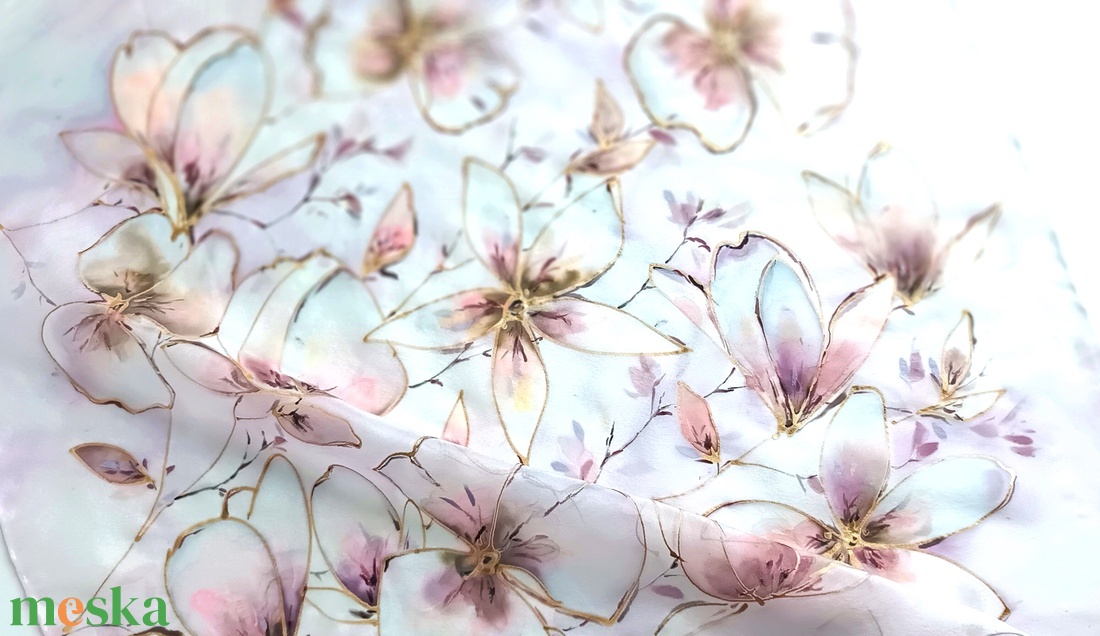 Harmat tiszta selyem kendő - ruha & divat - sál, sapka, kendő - sál - Meska.hu