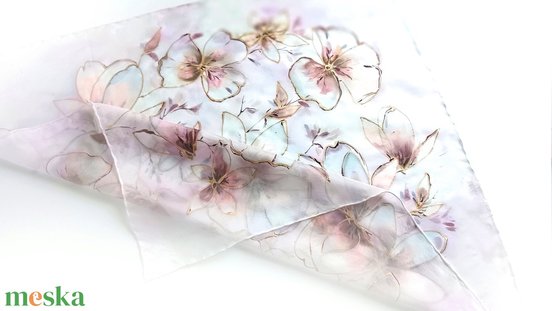 Harmat tiszta selyem kendő - ruha & divat - sál, sapka, kendő - sál - Meska.hu