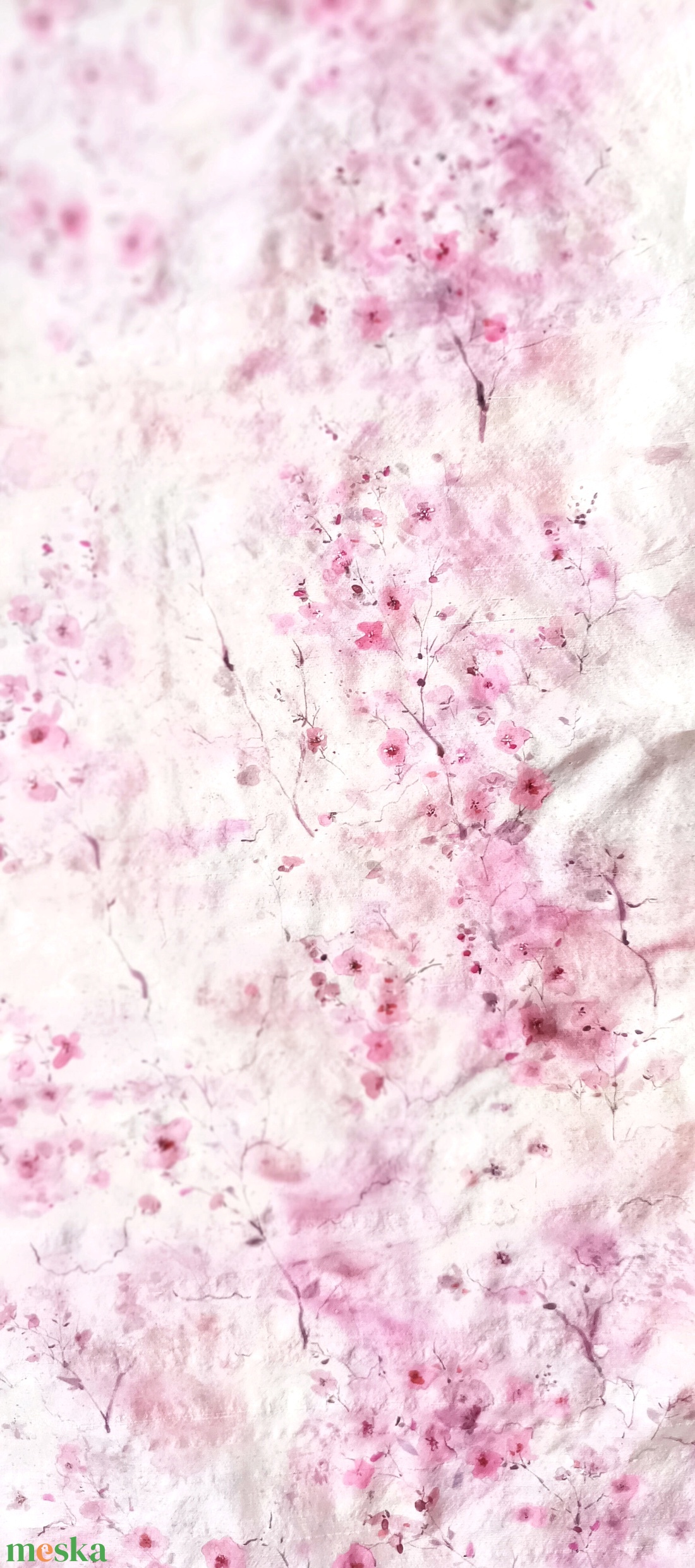 Japán cseresznyefa virágzás vastag selyem stóla - ruha & divat - sál, sapka, kendő - stóla - Meska.hu