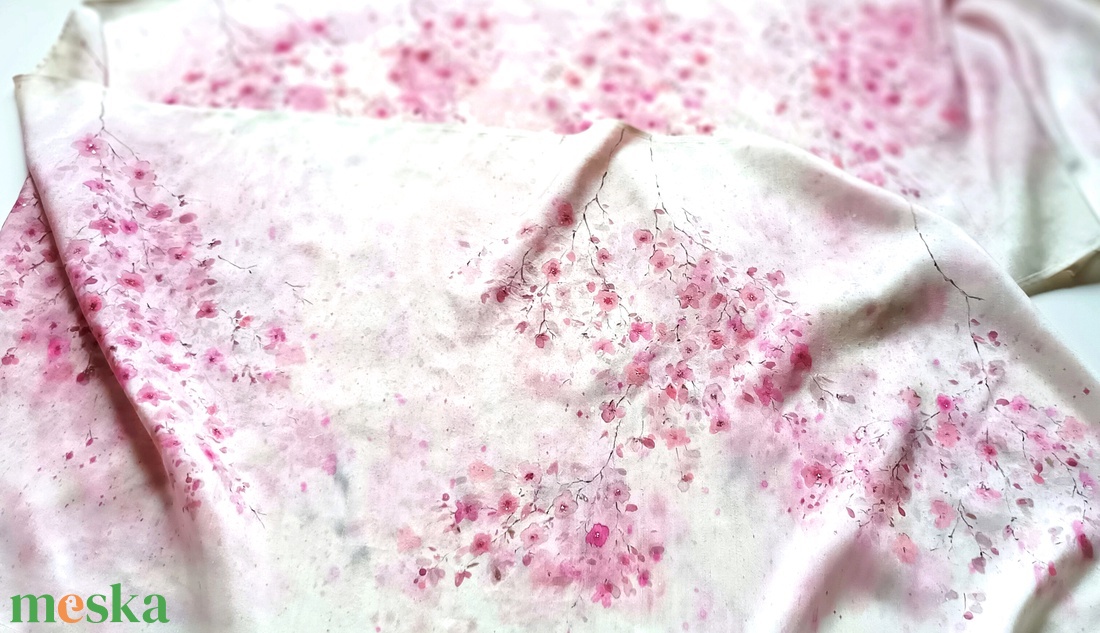 Japán cseresznyefa virágzás vastag selyem stóla - ruha & divat - sál, sapka, kendő - stóla - Meska.hu