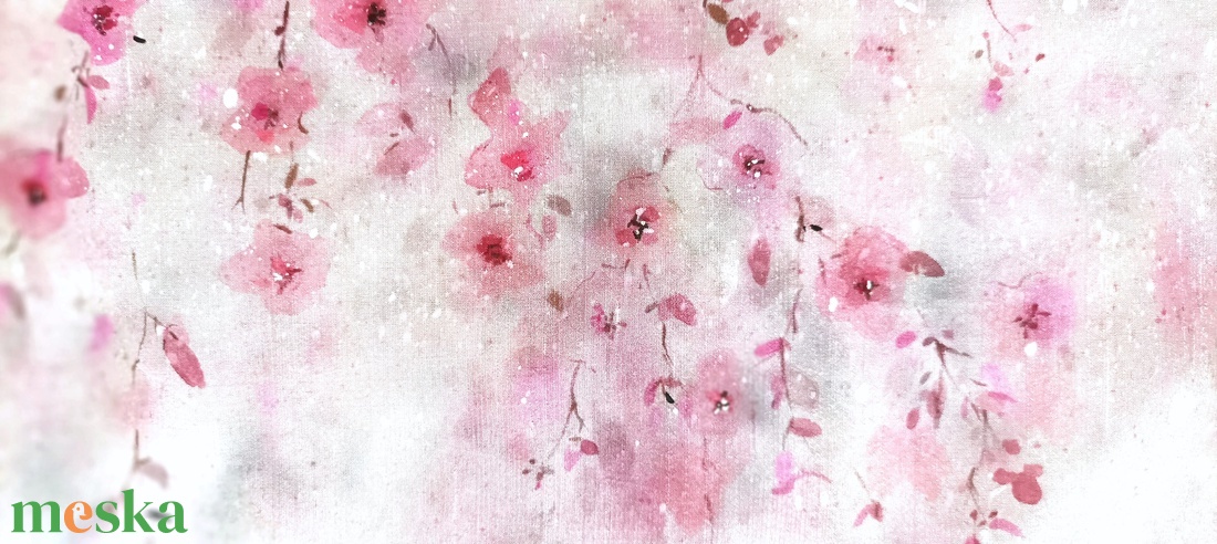 Japán cseresznyefa virágzás vastag selyem stóla - ruha & divat - sál, sapka, kendő - stóla - Meska.hu