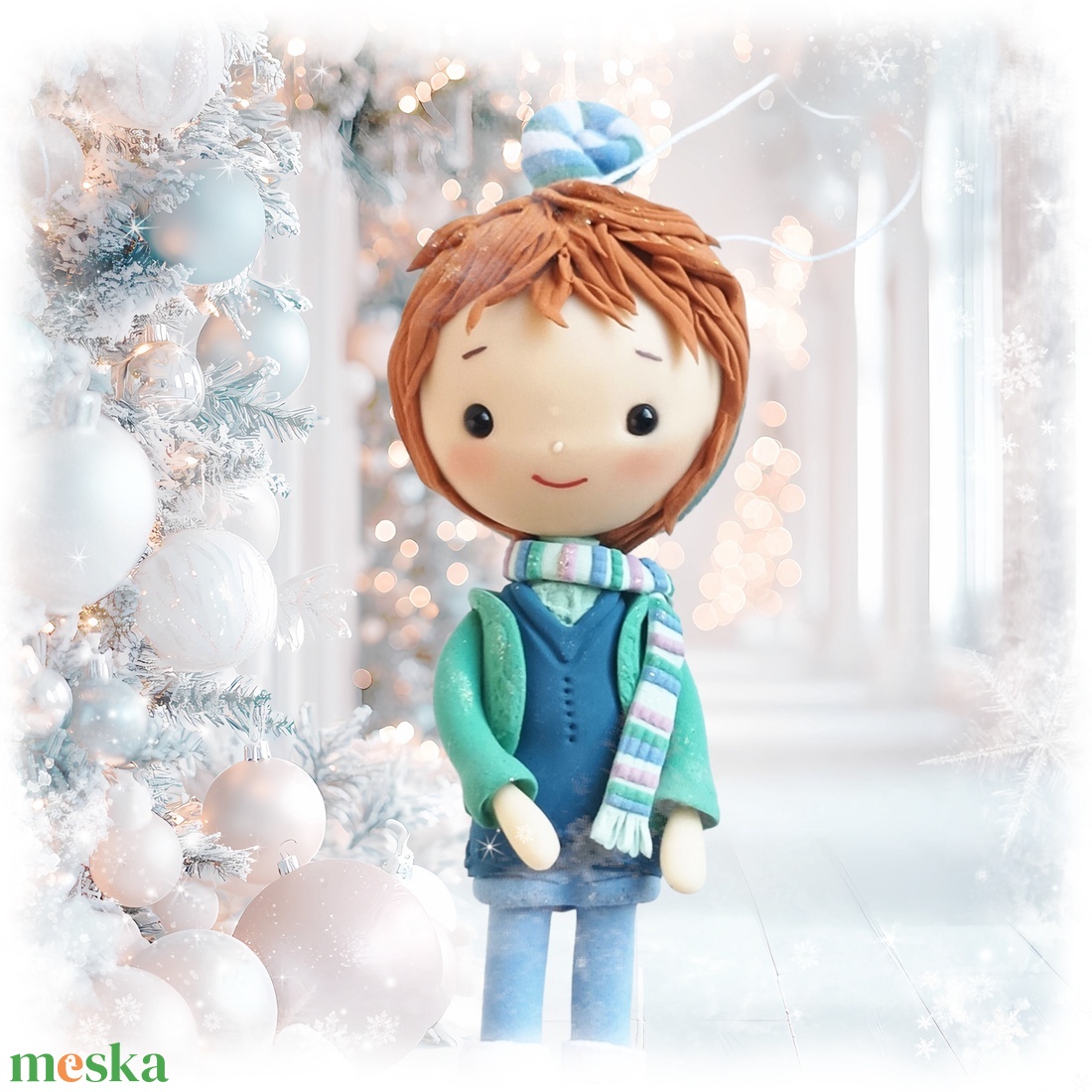 Kisfiú dísz (felakasztható) - karácsony - karácsonyi lakásdekoráció - karácsonyfadíszek - Meska.hu