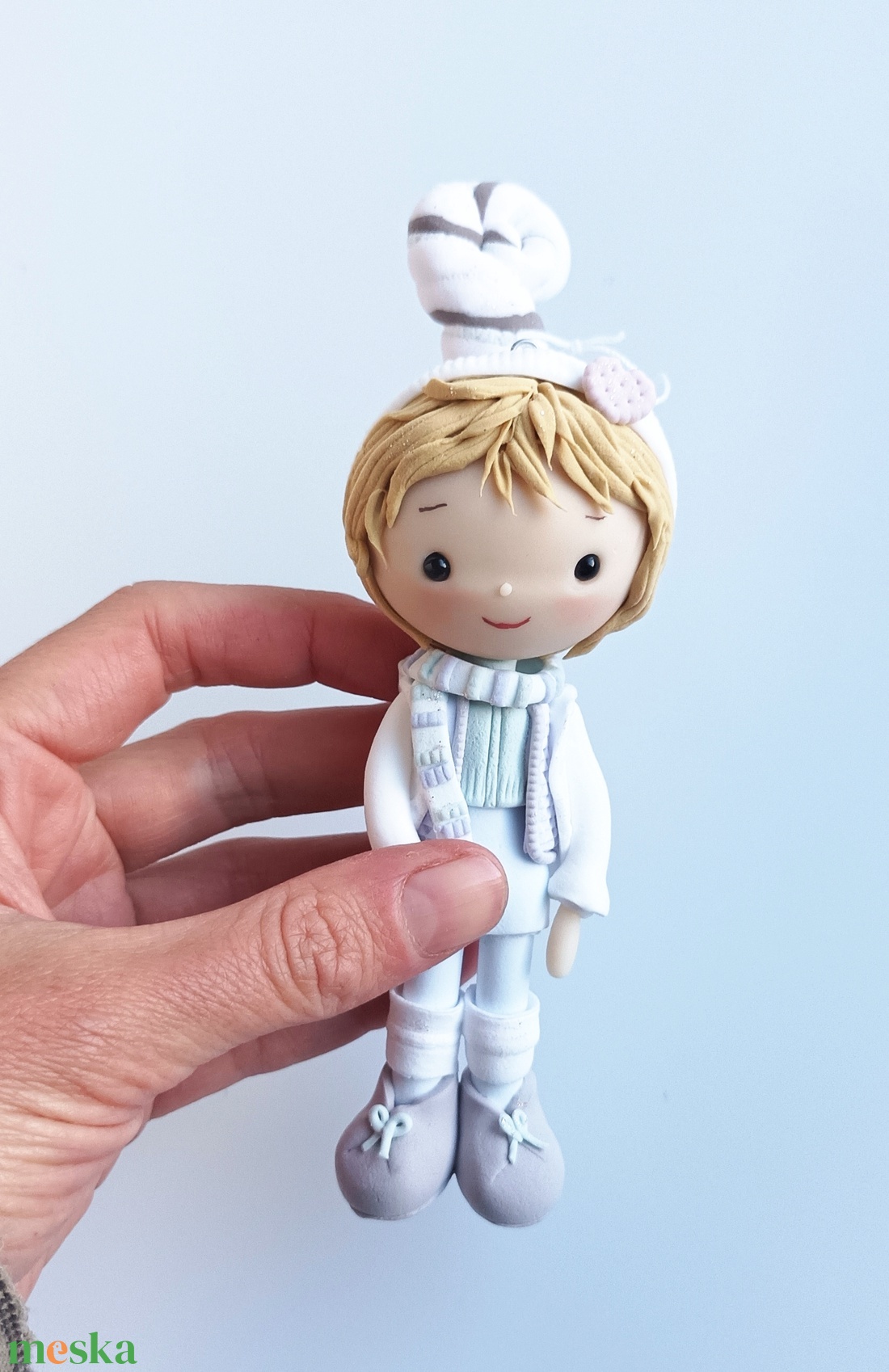 Kisfiú dísz (felakasztható): szőke - karácsony - karácsonyi lakásdekoráció - karácsonyfadíszek - Meska.hu