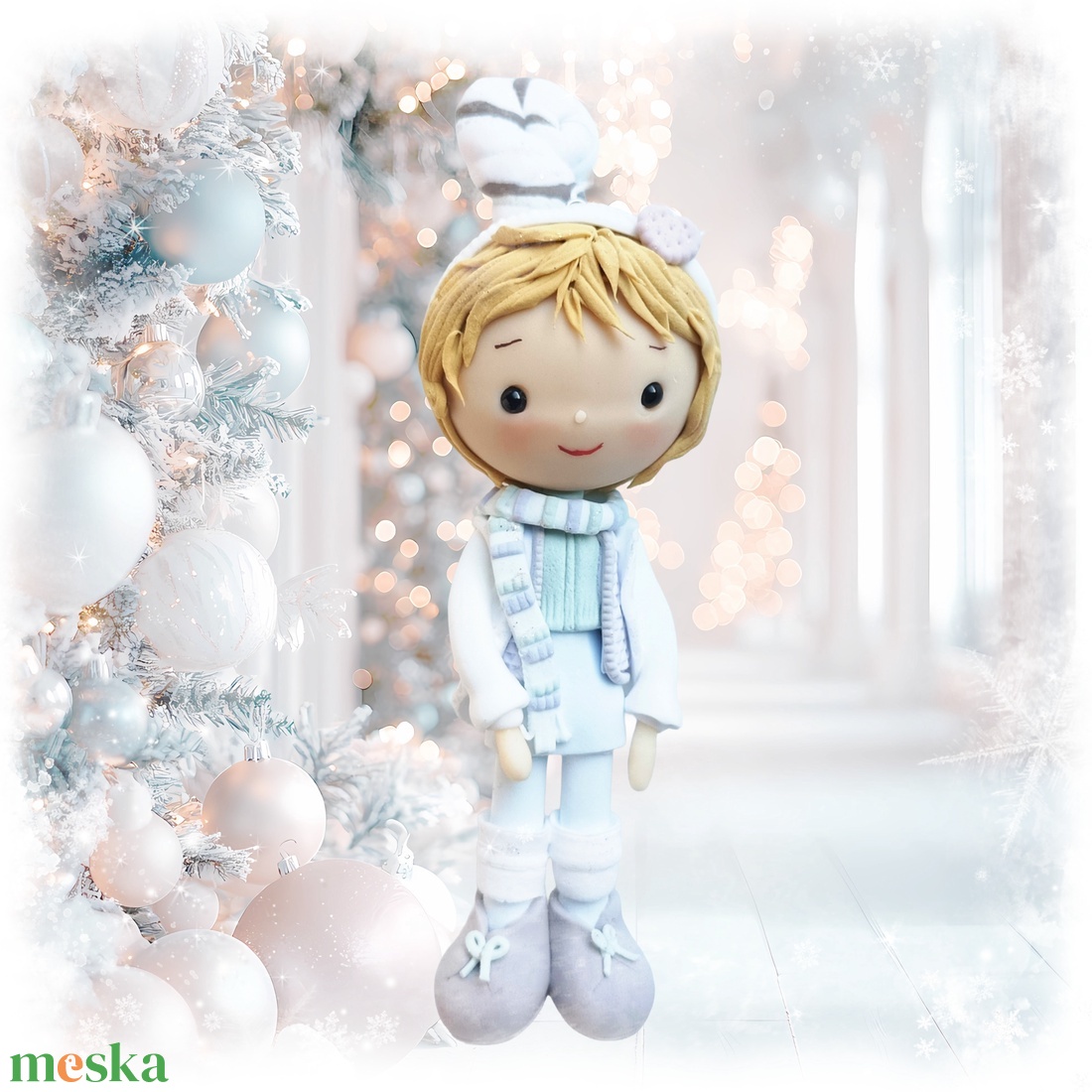 Kisfiú dísz (felakasztható): szőke - karácsony - karácsonyi lakásdekoráció - karácsonyfadíszek - Meska.hu