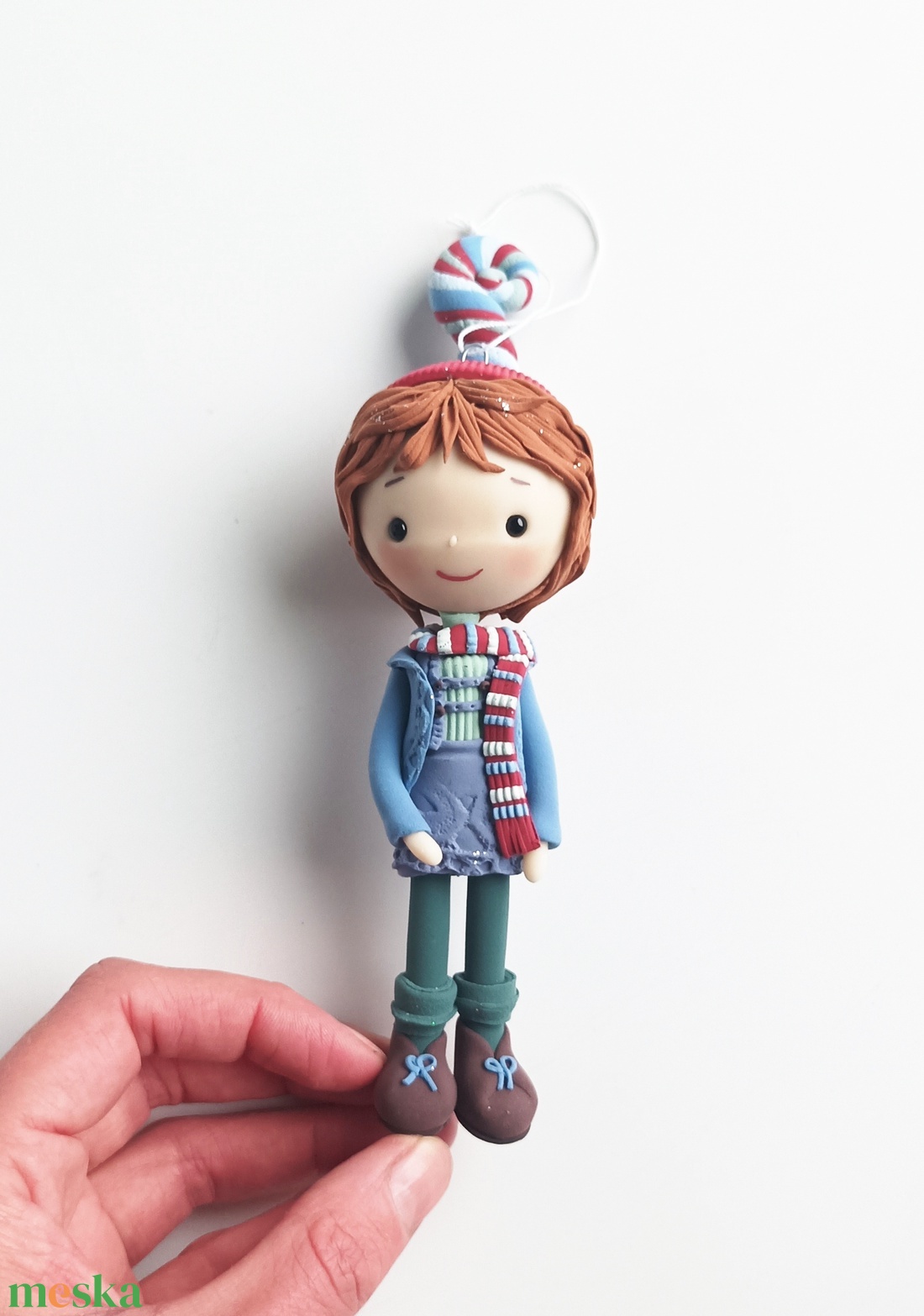 Kisfiú dísz (felakasztható): vörös hajú - karácsony - karácsonyi lakásdekoráció - karácsonyfadíszek - Meska.hu