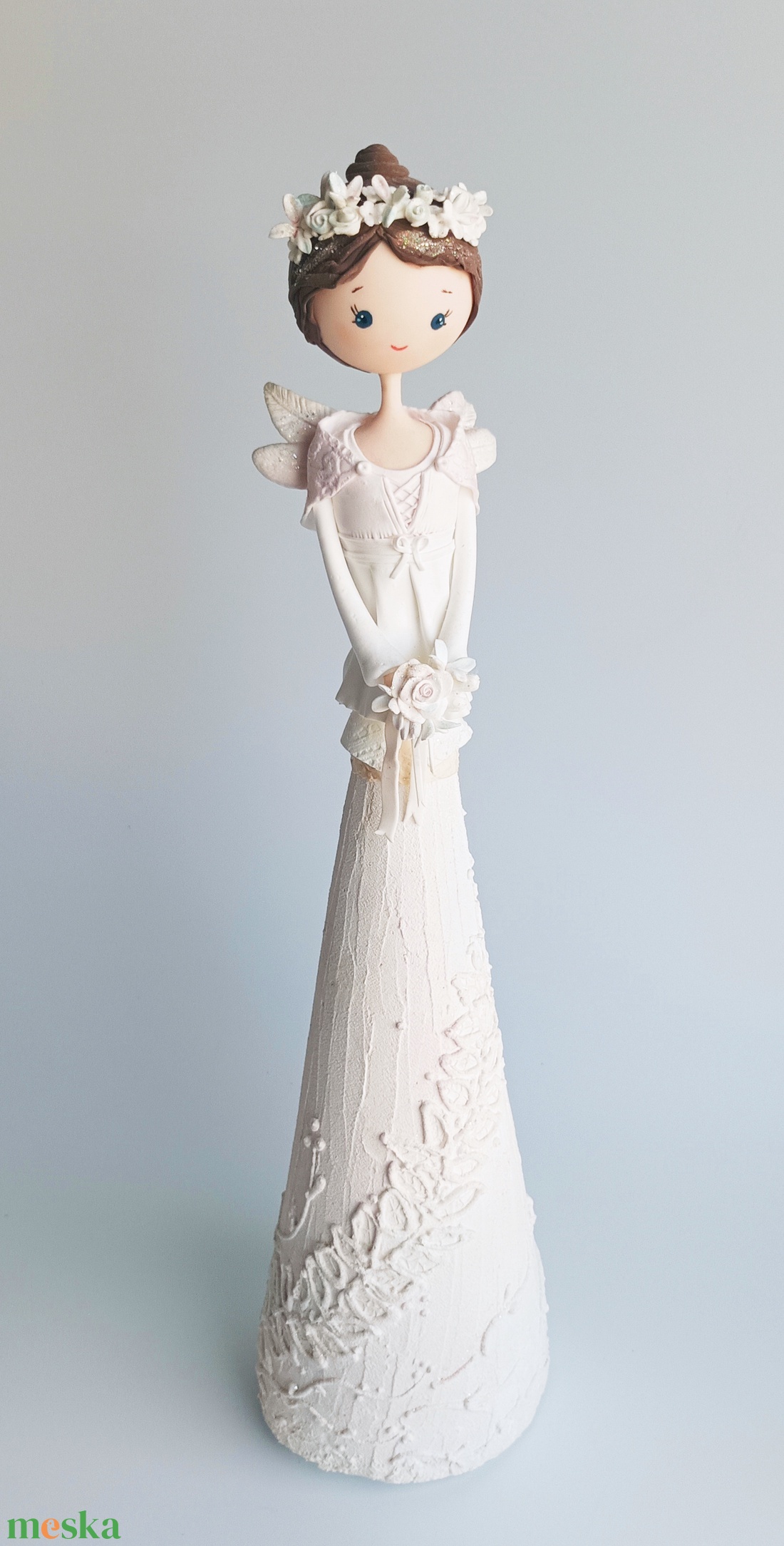 Nagyméretű angyal (54 cm magas) - otthon & életmód - dekoráció - asztal és polc dekoráció - asztaldísz - Meska.hu