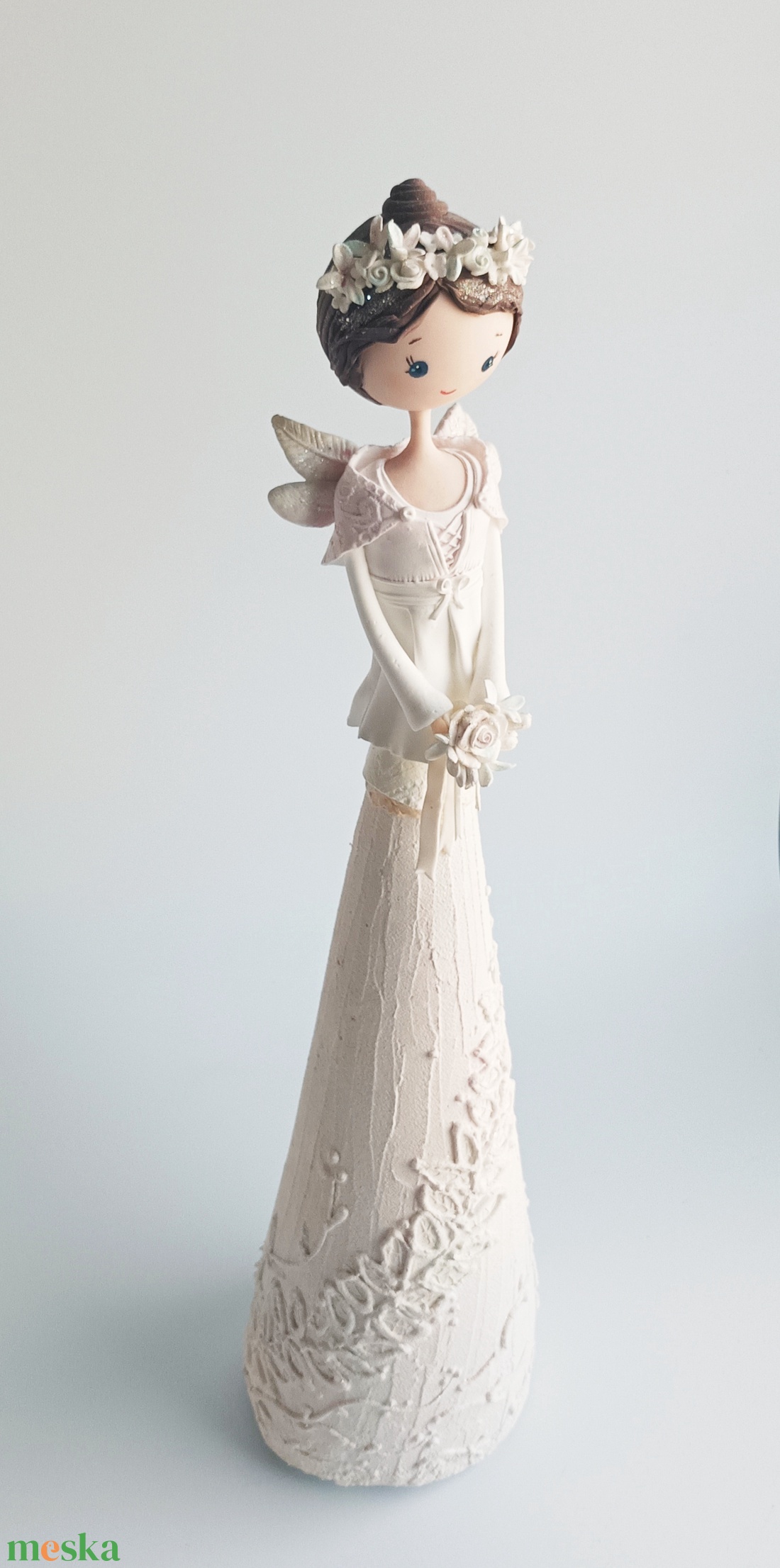 Nagyméretű angyal (54 cm magas) - otthon & életmód - dekoráció - asztal és polc dekoráció - asztaldísz - Meska.hu