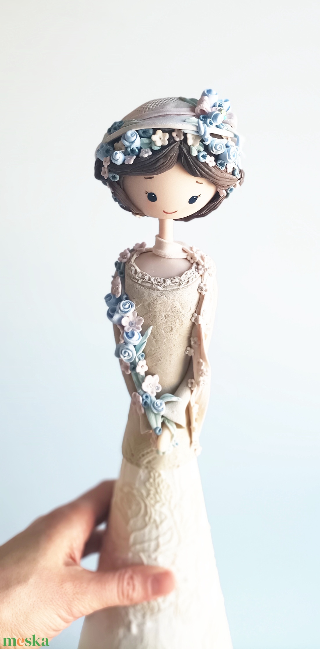 Virágos angyal (55 cm) - otthon & életmód - dekoráció - dísztárgy - Meska.hu