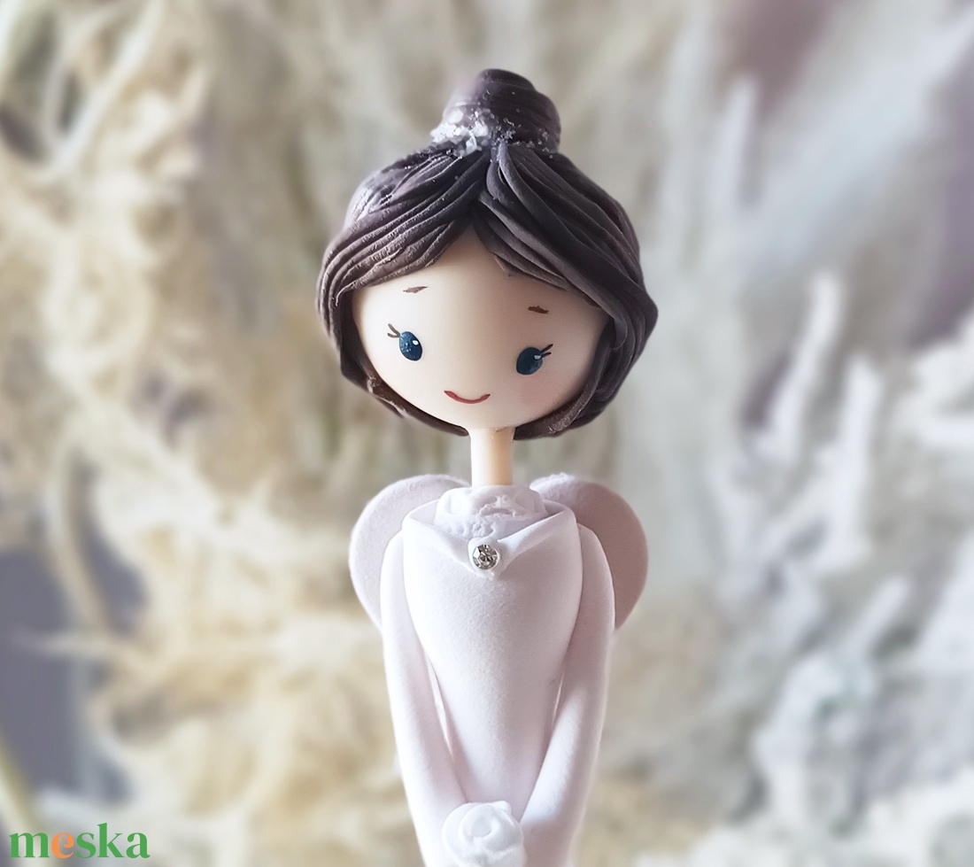 Angyal rózsával - otthon & életmód - dekoráció - dísztárgy - Meska.hu