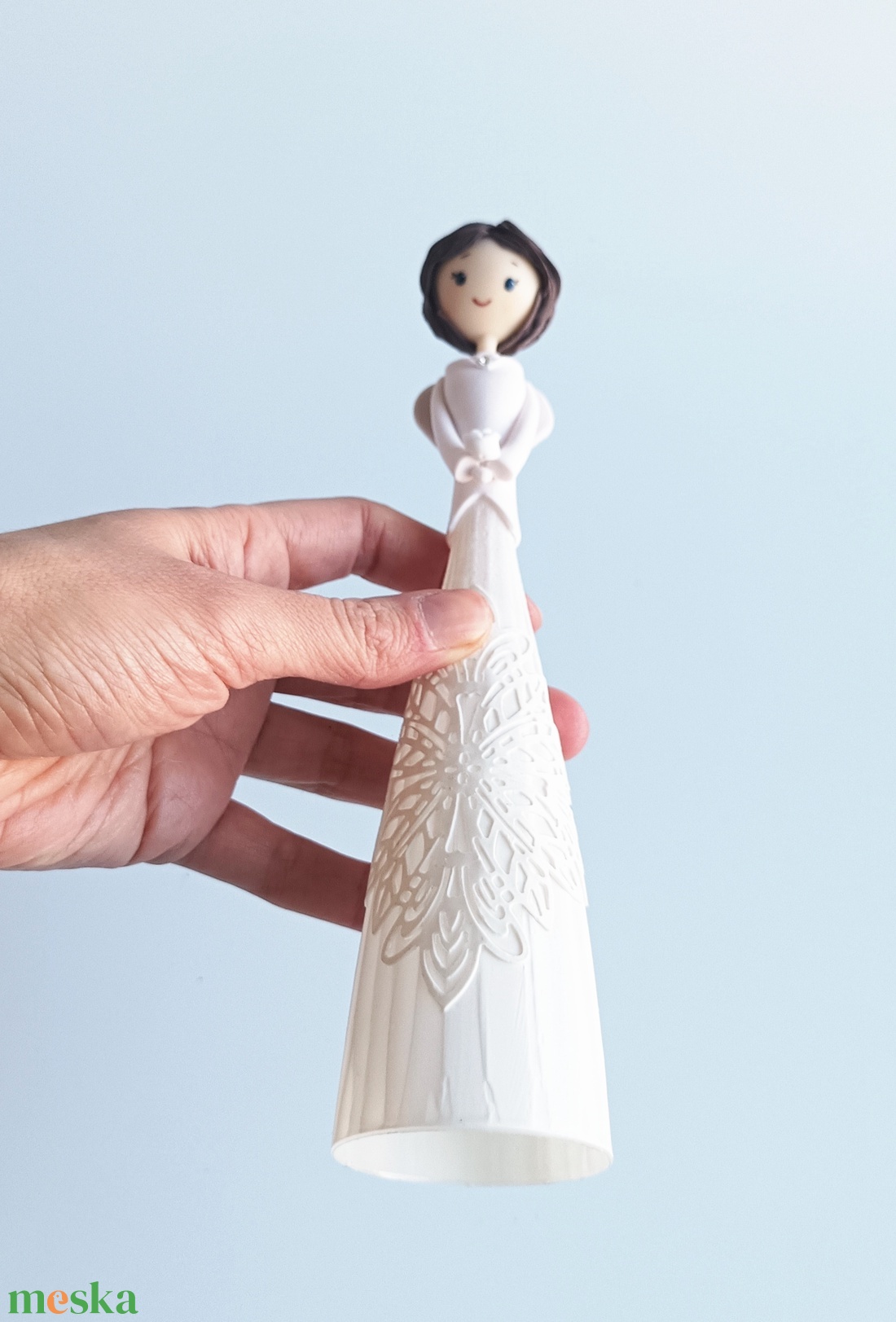 Angyal rózsával - otthon & életmód - dekoráció - dísztárgy - Meska.hu