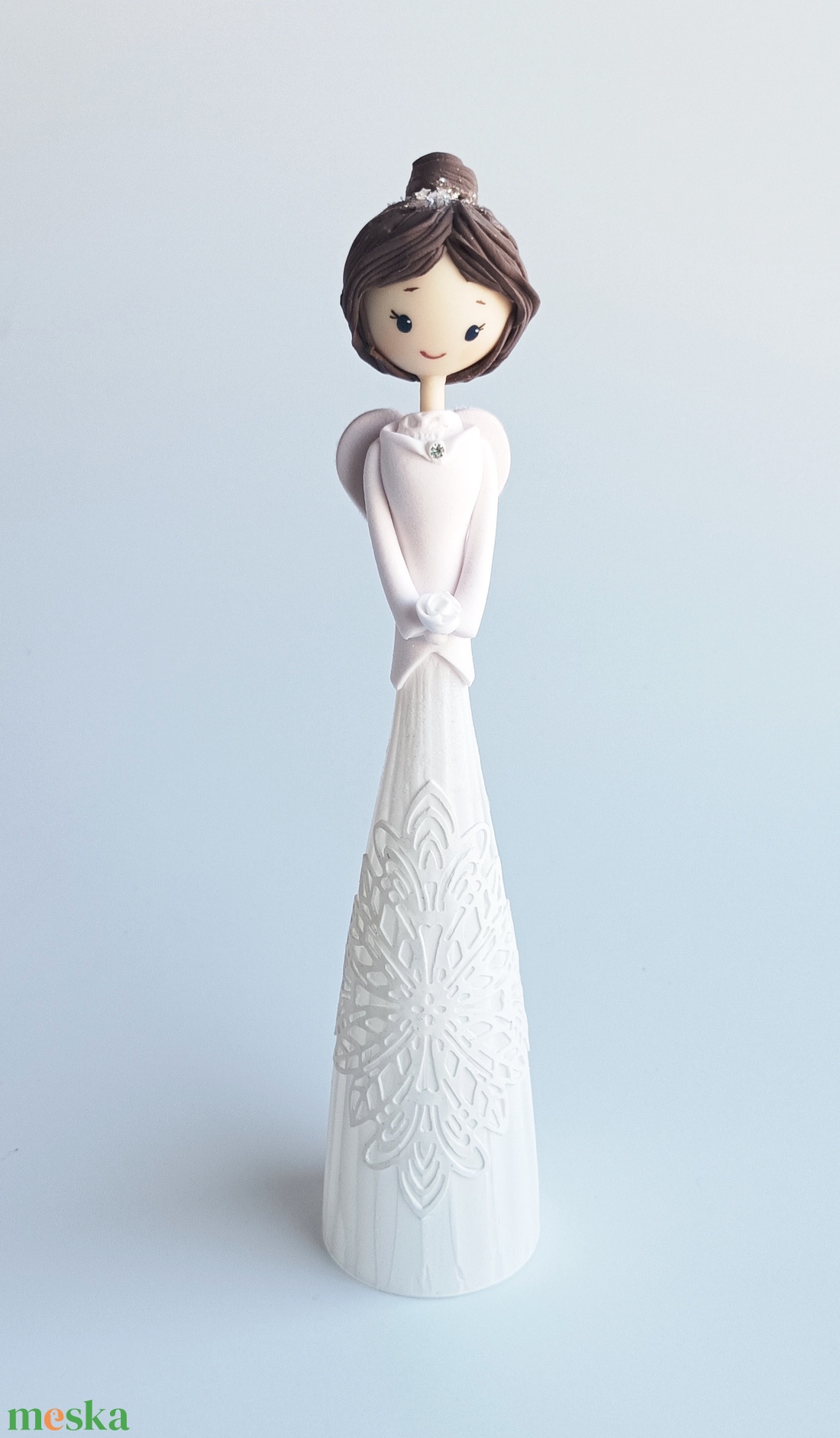 Angyal rózsával - otthon & életmód - dekoráció - dísztárgy - Meska.hu