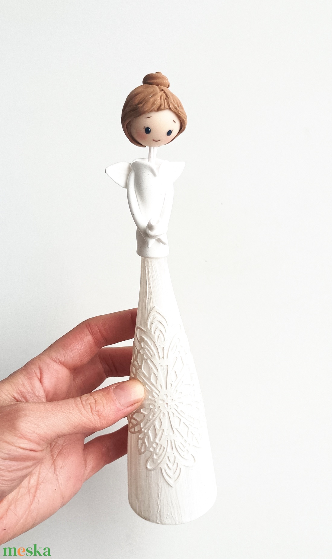 Angyal (hófehér) - otthon & életmód - dekoráció - dísztárgy - Meska.hu