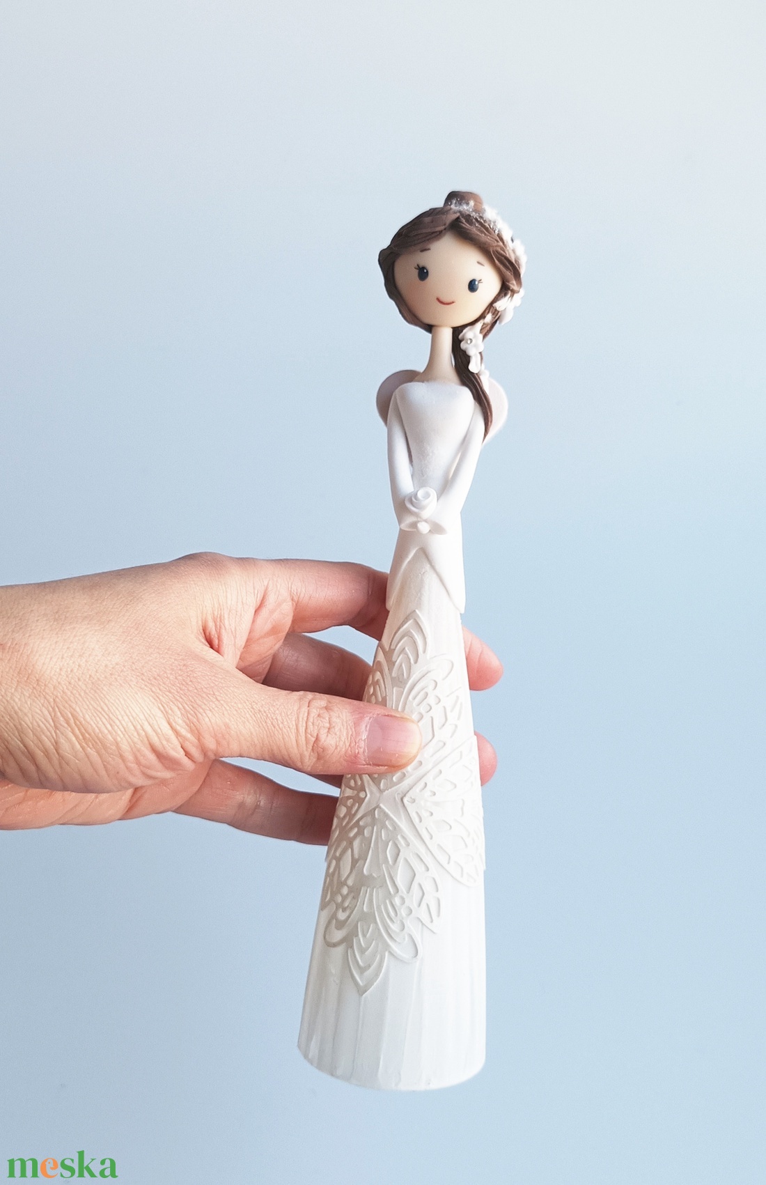 Angyal virág fejdísszel - otthon & életmód - dekoráció - dísztárgy - Meska.hu