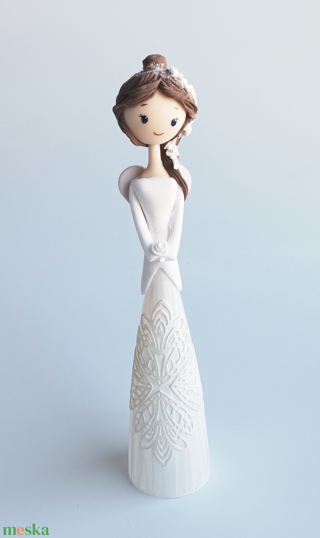 Angyal virág fejdísszel - otthon & életmód - dekoráció - dísztárgy - Meska.hu