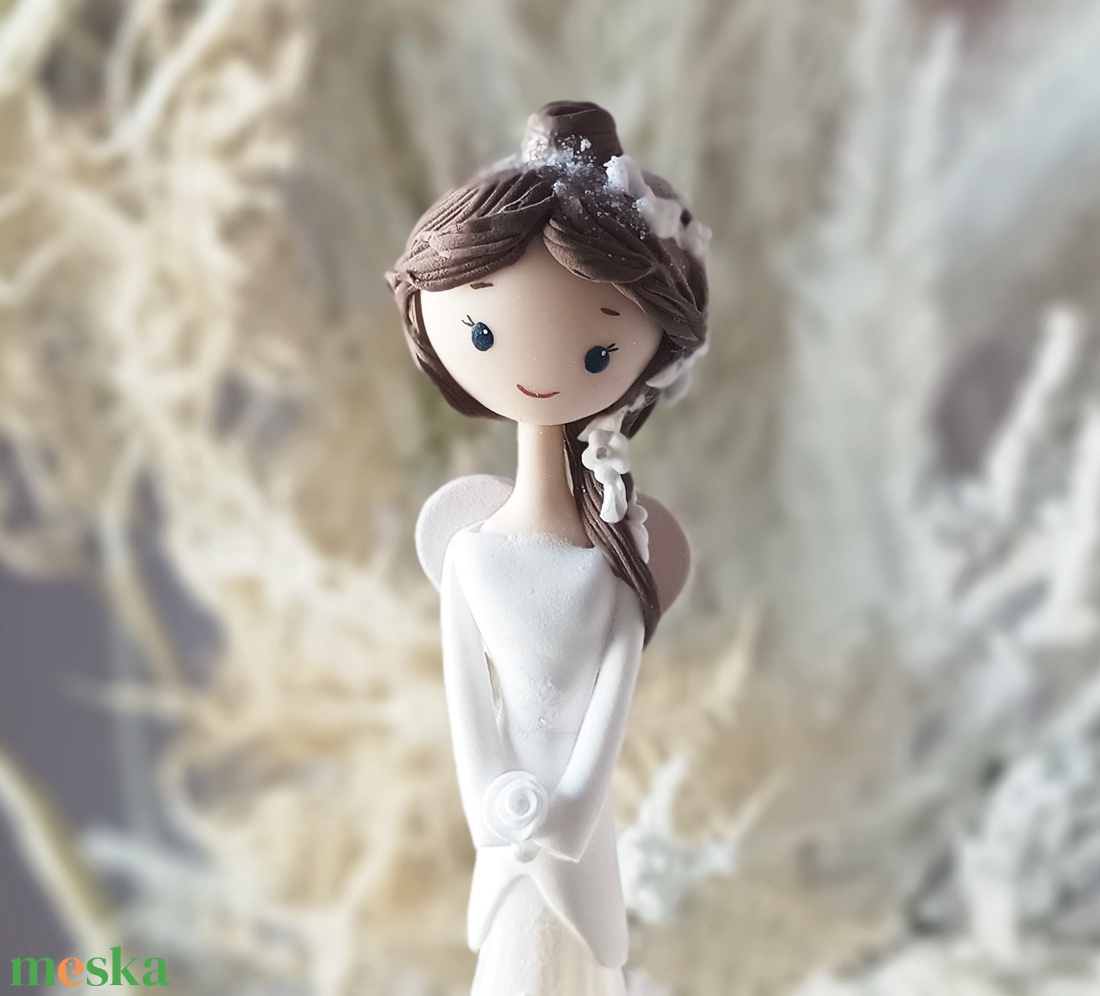 Angyal virág fejdísszel - otthon & életmód - dekoráció - dísztárgy - Meska.hu