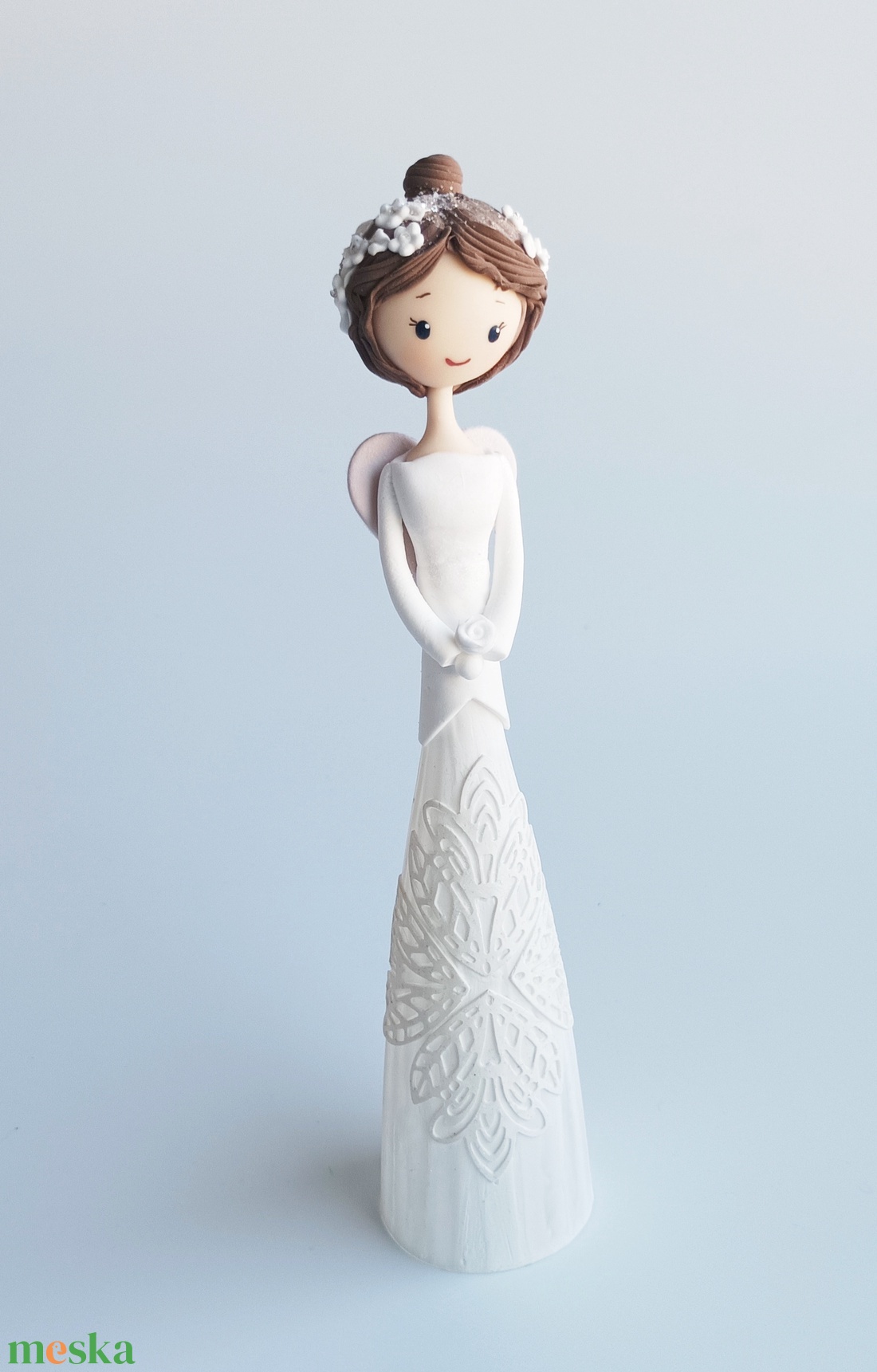 Angyal virág fejdísszel - otthon & életmód - dekoráció - dísztárgy - Meska.hu