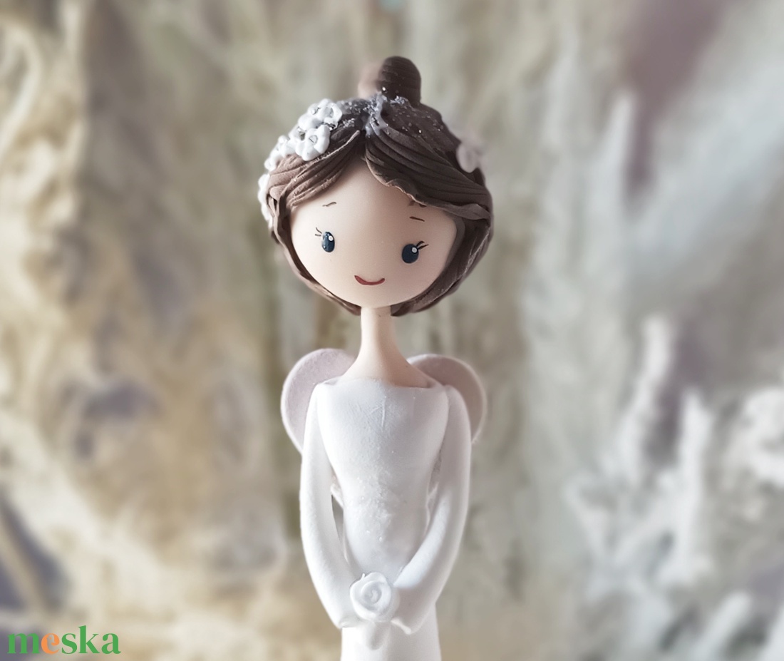 Angyal virág fejdísszel - otthon & életmód - dekoráció - dísztárgy - Meska.hu