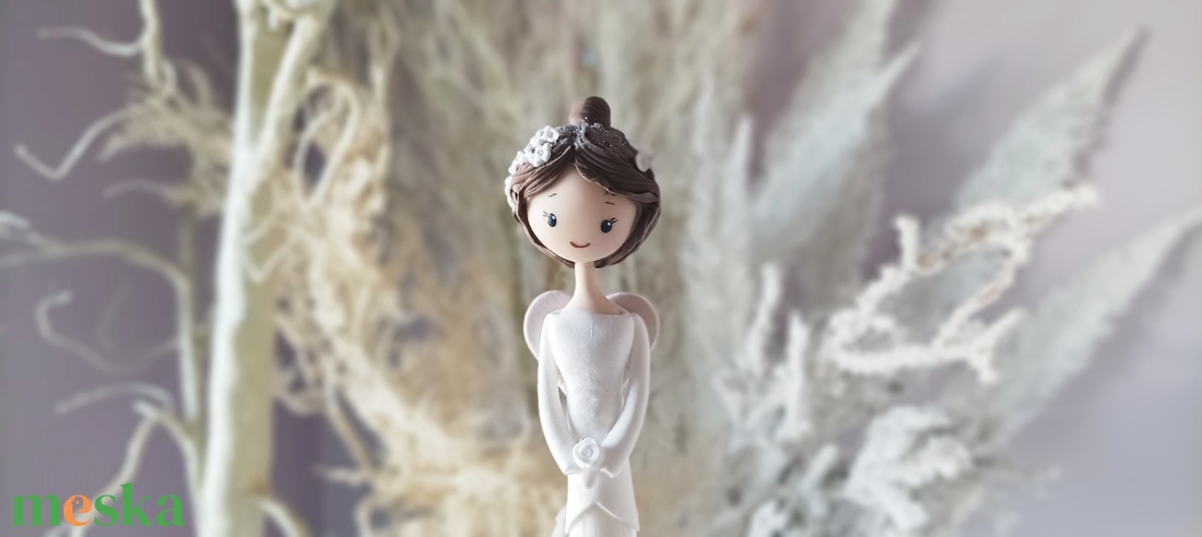 Angyal virág fejdísszel - otthon & életmód - dekoráció - dísztárgy - Meska.hu