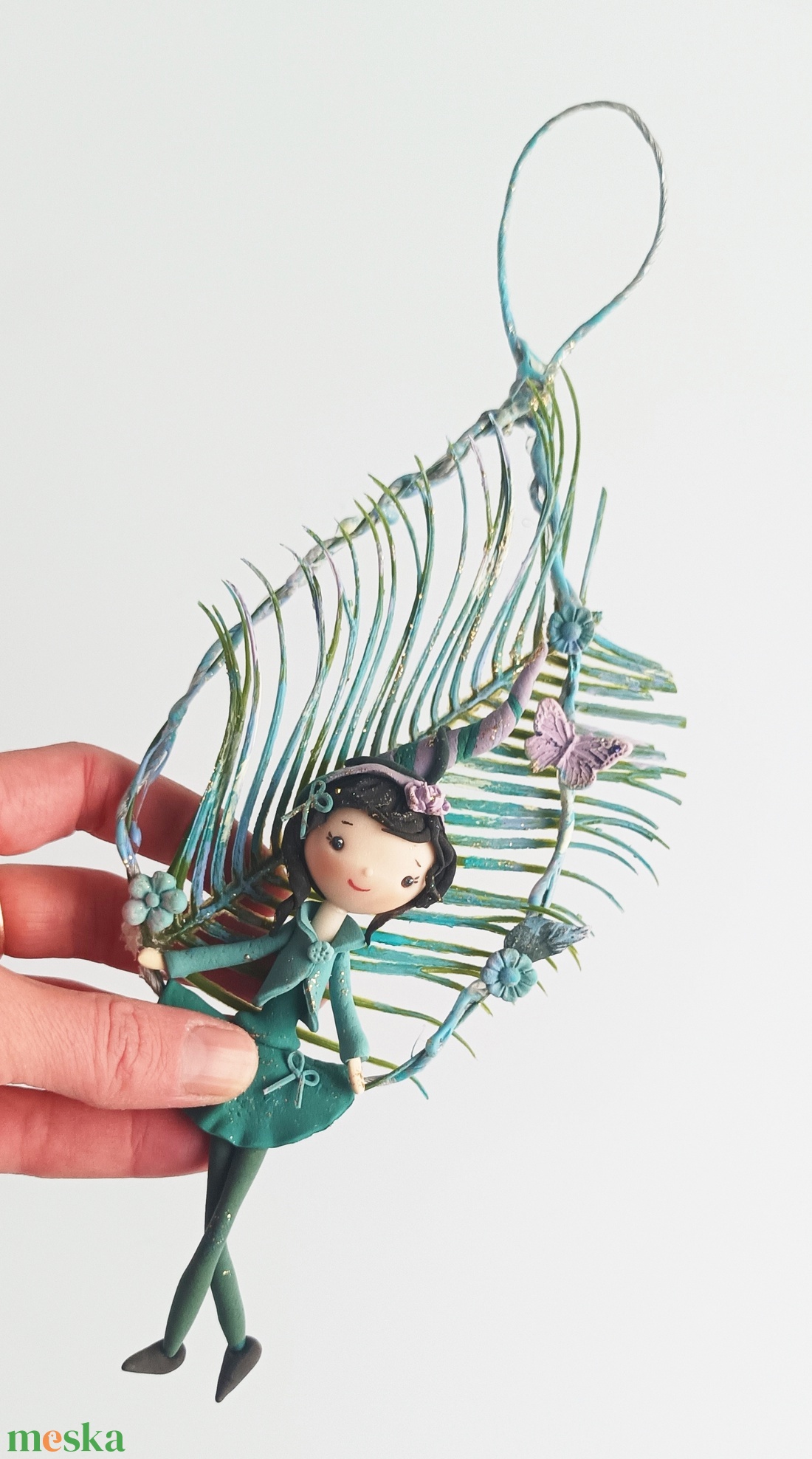 Tündéres dekoráció pillangóval - otthon & életmód - dekoráció - ajtó- és ablak dekoráció - ajtódísz & kopogtató - Meska.hu