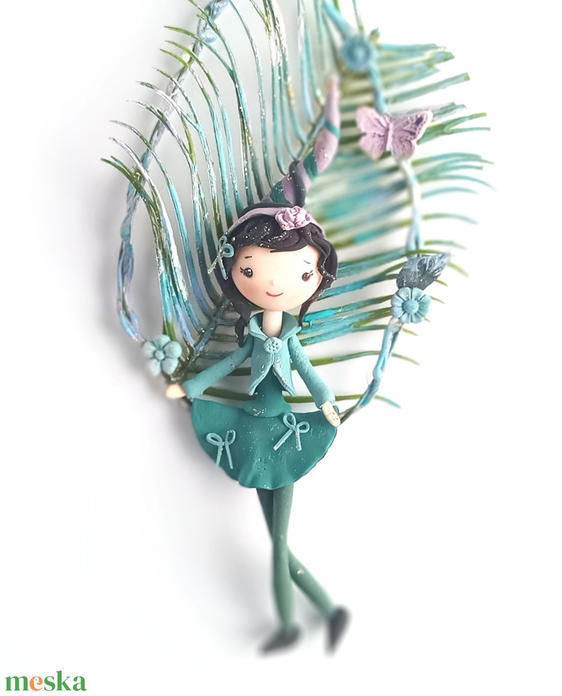 Tündéres dekoráció pillangóval - otthon & életmód - dekoráció - ajtó- és ablak dekoráció - ajtódísz & kopogtató - Meska.hu