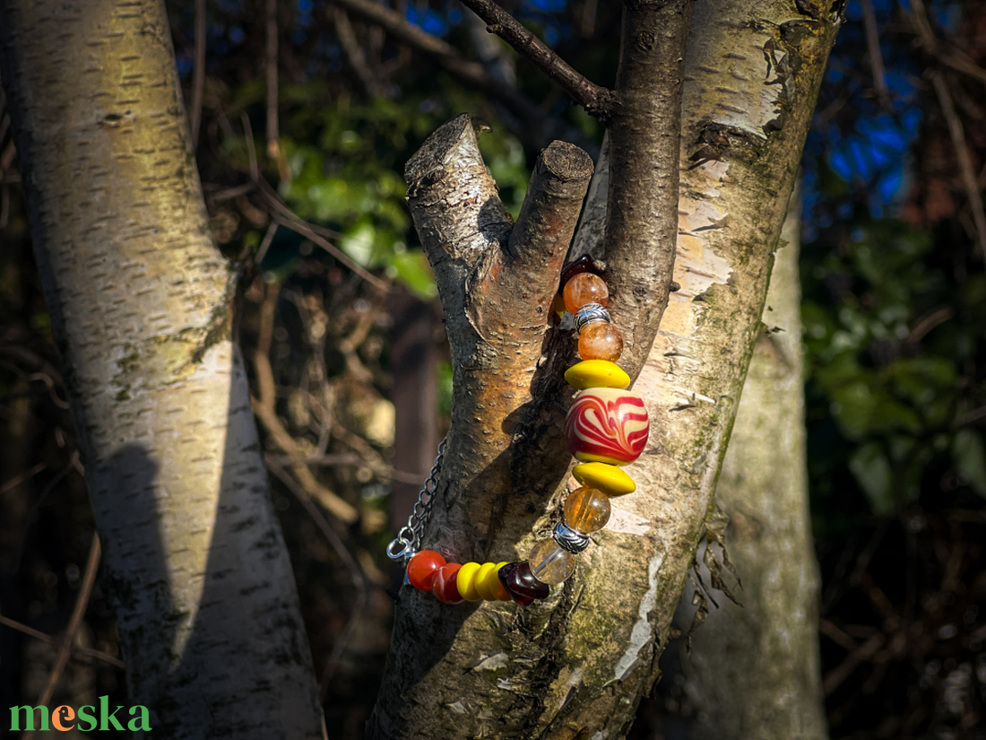 SOLS BARN - Replika viking üveggyöngy karkötő ásványokkal (történelmi ihletésű) - ékszer - karkötő - gyöngyös karkötő - Meska.hu