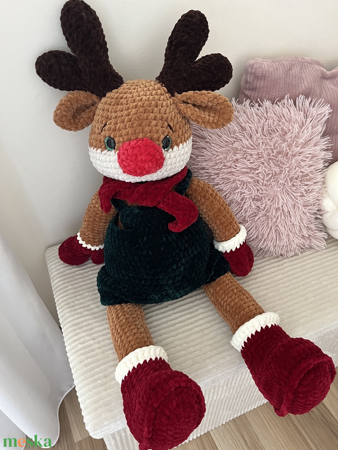 Óriás szarvas - játék & sport - plüssállat & játékfigura - őzike, szarvas - Meska.hu