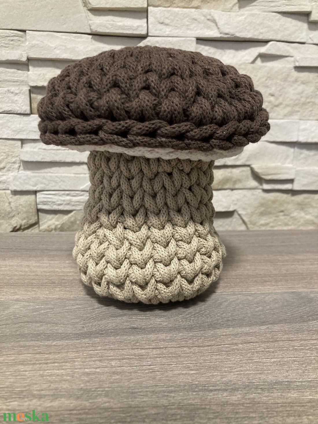 Horgolt Gomba tároló - otthon & életmód - dekoráció - asztal és polc dekoráció - horgolt & csipketerítő - Meska.hu