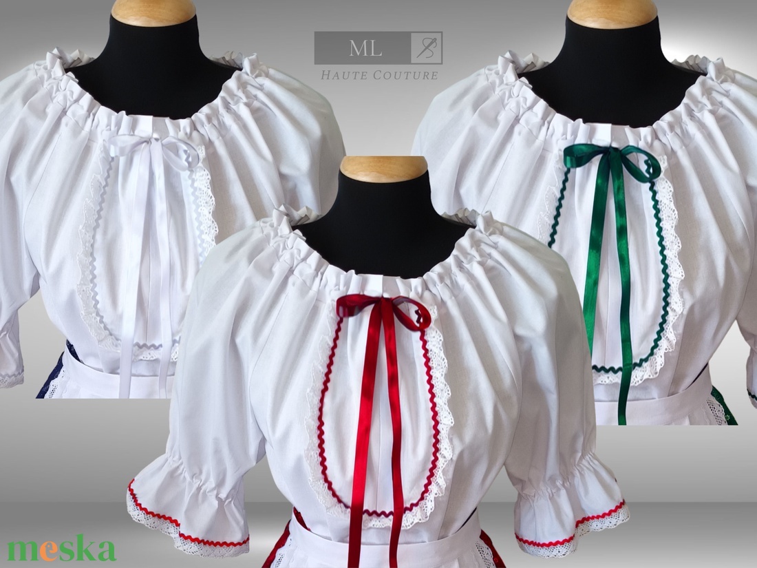 Népi jellegű, néptáncos öltözet remek áron, közvetlen a készítőtől - ruha & divat - női ruha - blúz - Meska.hu
