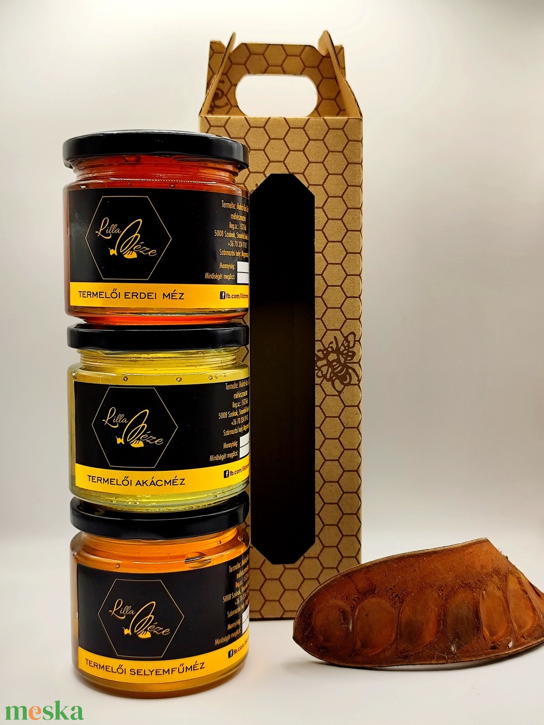 Méz válogatás 3x260 g - élelmiszer - méz & propolisz - Meska.hu Méz válogatás 3x260 g - élelmiszer - méz & propolisz - Meska.hu