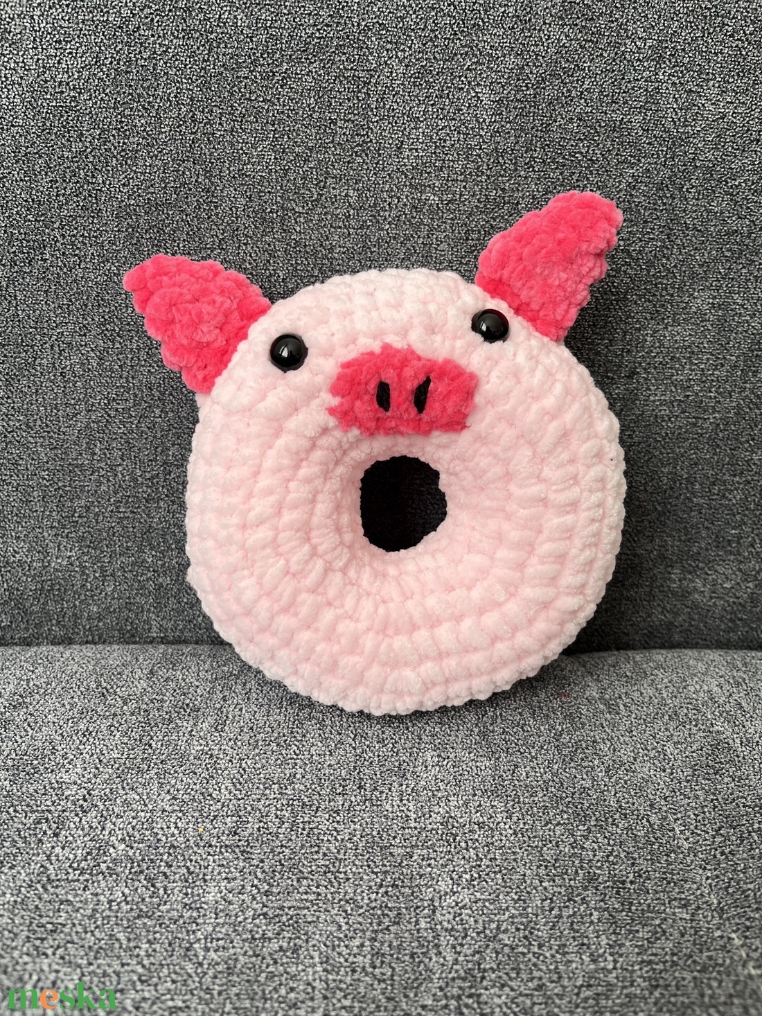 Horgolt fánk Malac - játék & sport - plüssállat & játékfigura - malac - Meska.hu