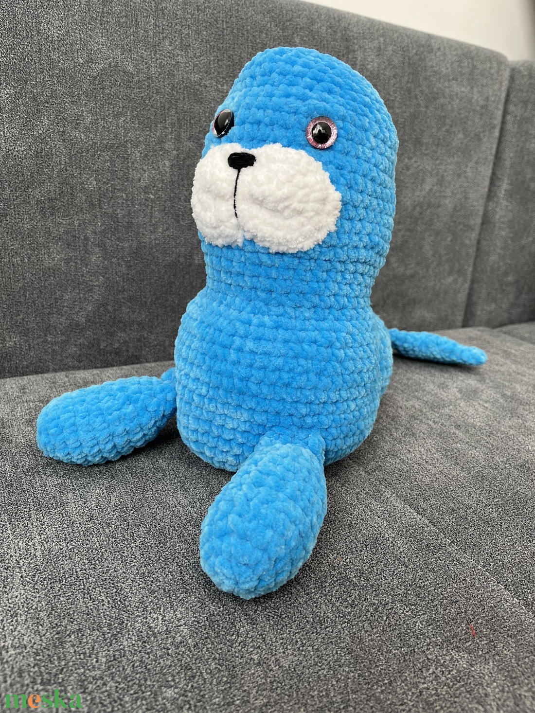 Horgolt Fóka - játék & sport - plüssállat & játékfigura - más figura - Meska.hu