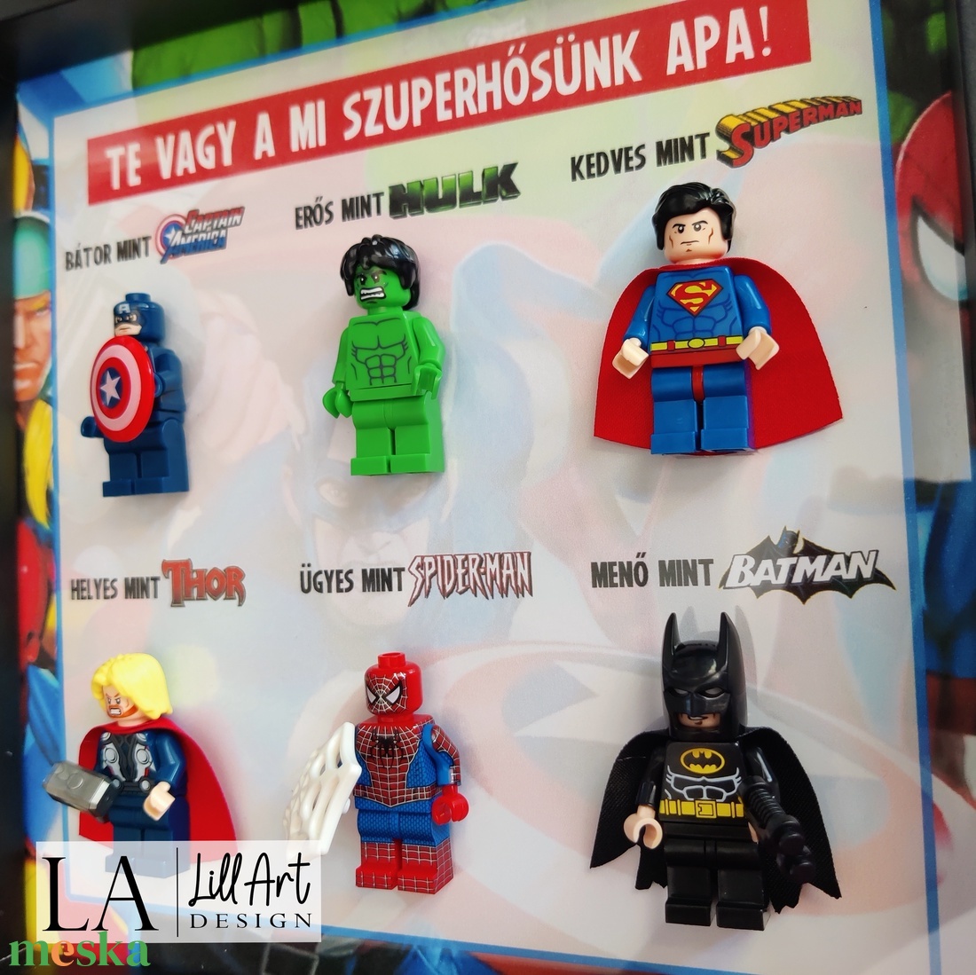 LEGO-s szuperhősös ajándék apáknak, papáknak - otthon & életmód - dekoráció - dísztárgy - Meska.hu