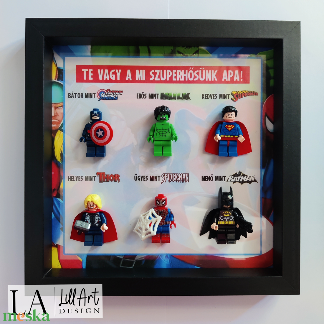 LEGO-s szuperhősös ajándék apáknak, papáknak - otthon & életmód - dekoráció - dísztárgy - Meska.hu