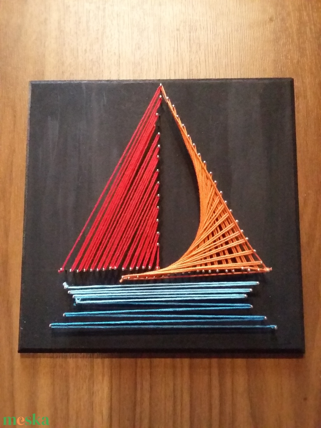 Hajó string art - otthon & életmód - dekoráció - fali és függő dekoráció - falra akasztható dekor - Meska.hu Hajó string art - otthon & életmód - dekoráció - fali és függő dekoráció - falra akasztható dekor - Meska.hu