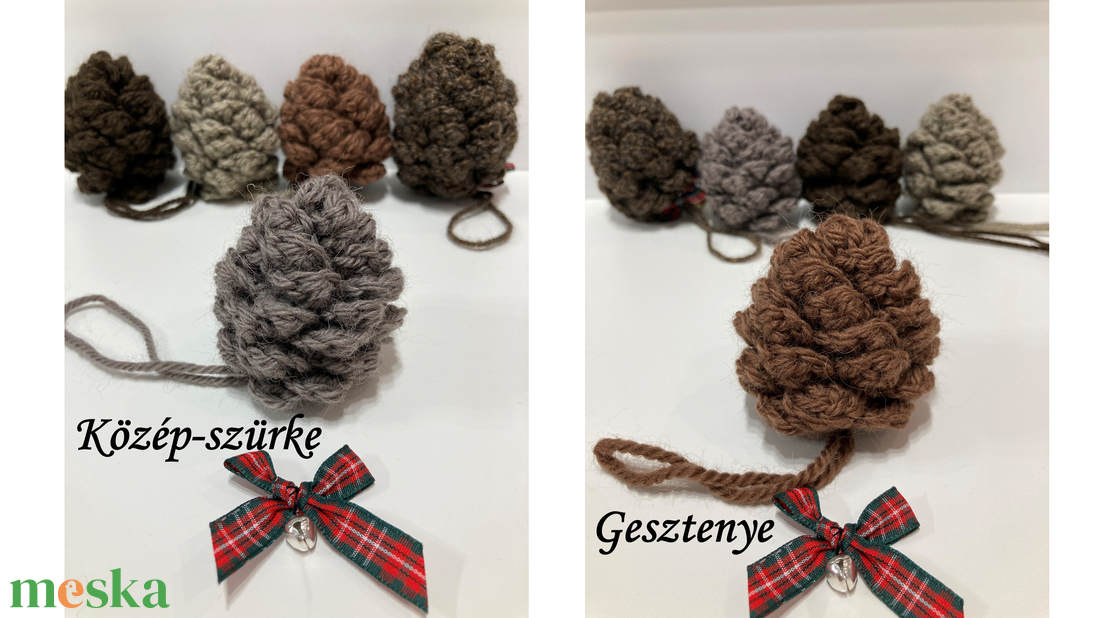 Horgolt toboz karácsonyfa dísz - karácsony - karácsonyi lakásdekoráció - karácsonyfadíszek - Meska.hu