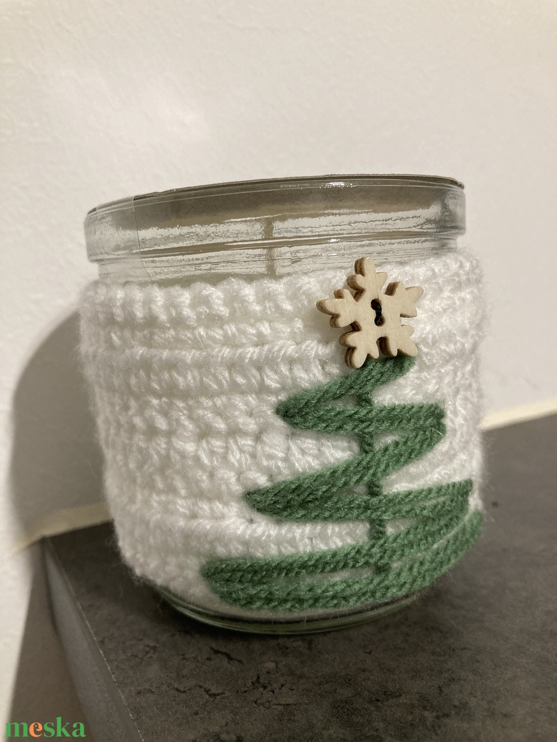 Karácsonyi bögre / gyertya pulcsi - otthon & életmód - konyhafelszerelés, tálalás - tálalás - bögre & csésze - Meska.hu