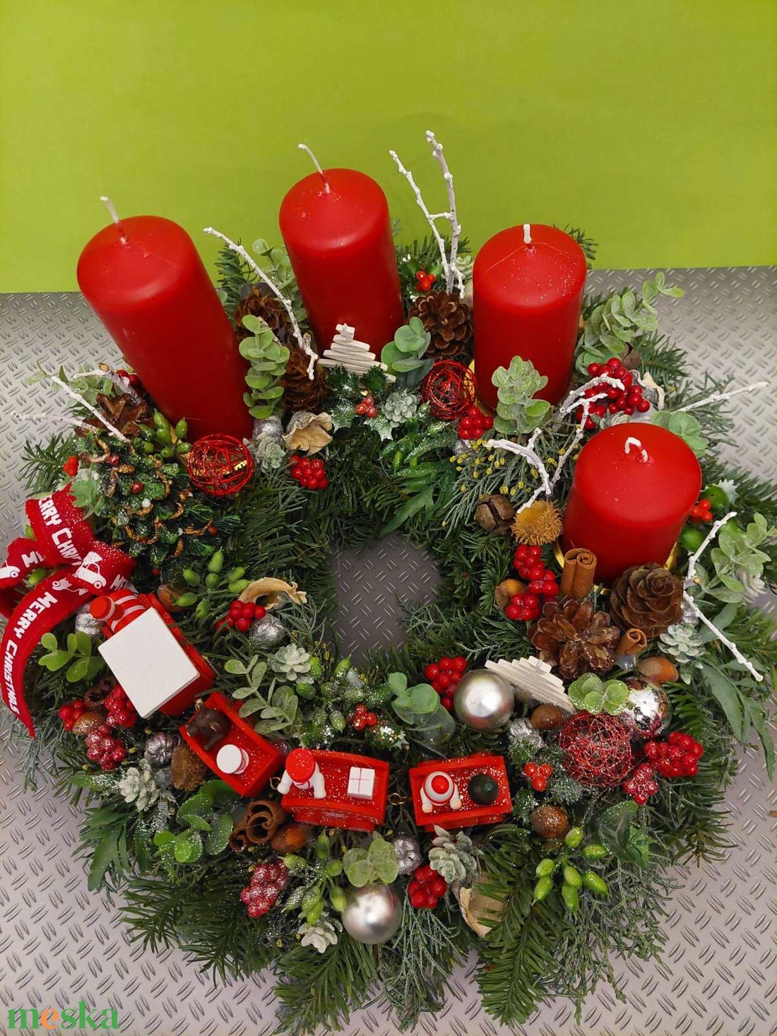 Elly 11 - Mokás karácsonyi asztaldísz (30cm) - karácsony - adventi díszek - adventi asztaldísz - Meska.hu Elly 11 - Mokás karácsonyi asztaldísz (30cm) - karácsony - adventi díszek - adventi asztaldísz - Meska.hu