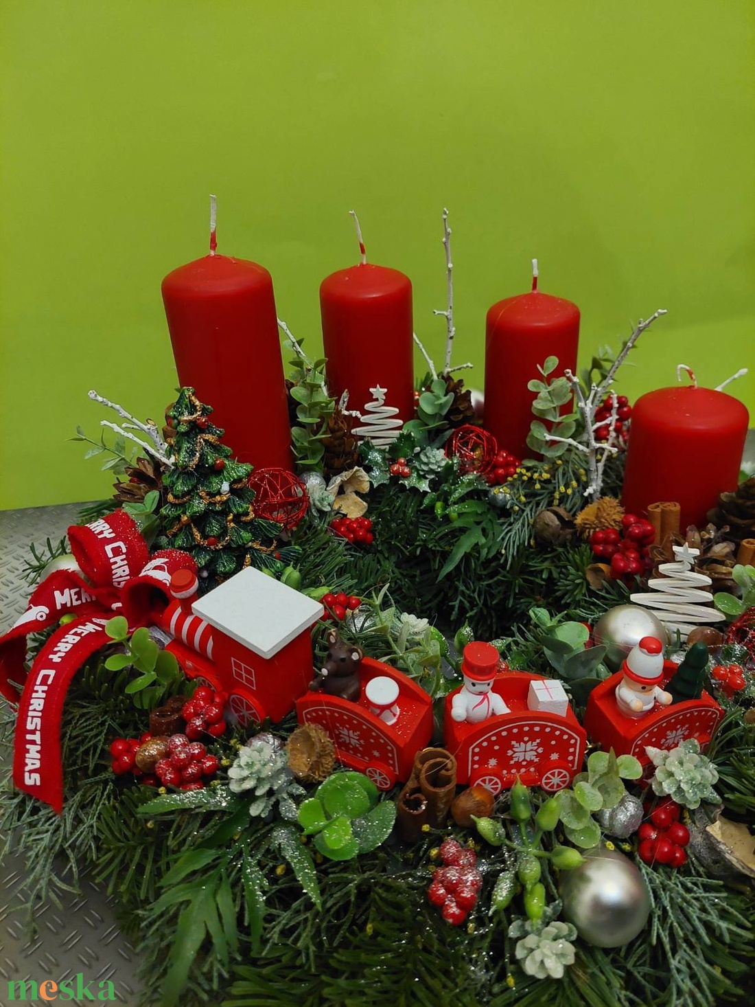 Elly 11 - Mokás karácsonyi asztaldísz (30cm) - karácsony - adventi díszek - adventi asztaldísz - Meska.hu Elly 11 - Mokás karácsonyi asztaldísz (30cm) - karácsony - adventi díszek - adventi asztaldísz - Meska.hu