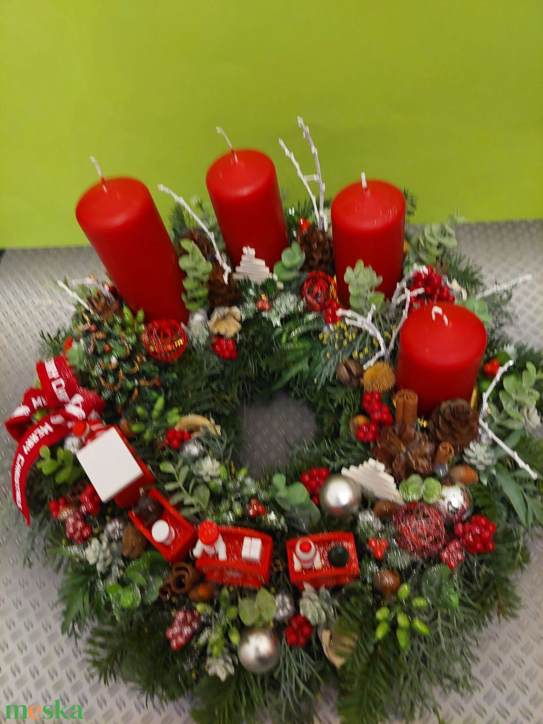 Elly 11 - Mokás karácsonyi asztaldísz (30cm) - karácsony - adventi díszek - adventi asztaldísz - Meska.hu Elly 11 - Mokás karácsonyi asztaldísz (30cm) - karácsony - adventi díszek - adventi asztaldísz - Meska.hu