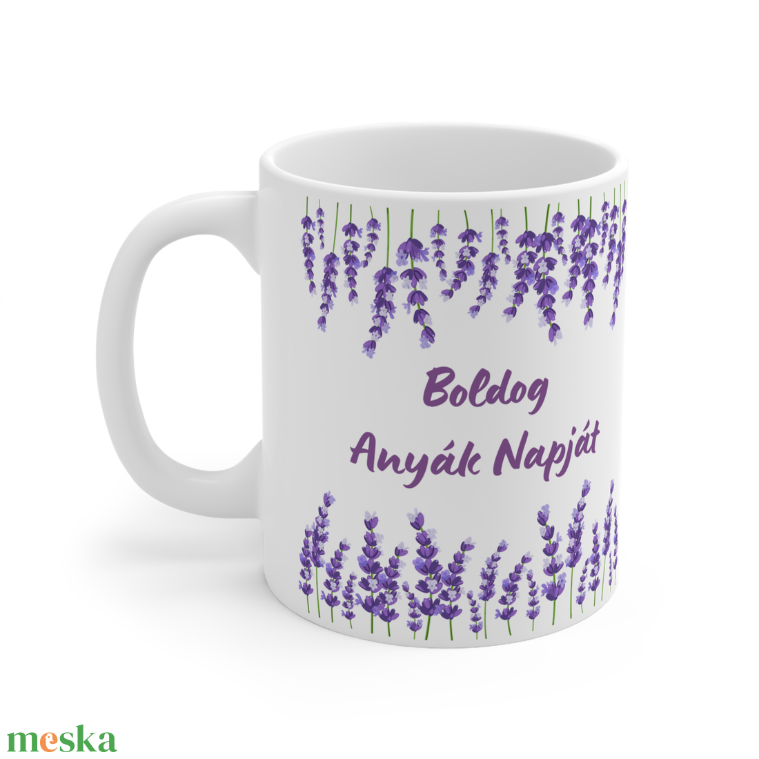 Egyedi képpel készített kerámia bögre Anyák napjára levendula design - otthon & életmód - konyhafelszerelés, tálalás - tálalás - bögre & csésze - Meska.hu