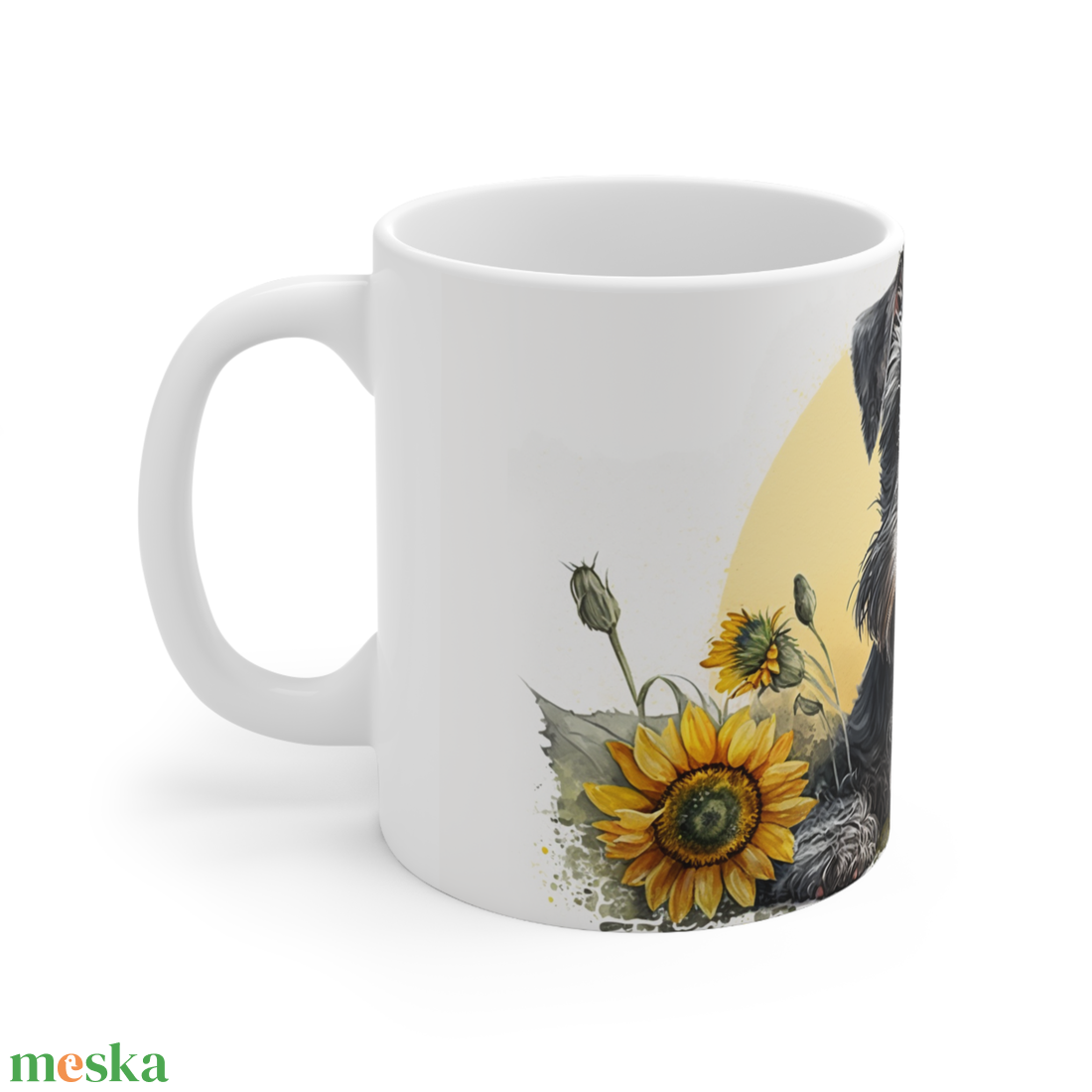 Schnauzer kerámia bögre napraforgó mintával 300 ml - otthon & életmód - konyhafelszerelés, tálalás - tálalás - bögre & csésze - Meska.hu