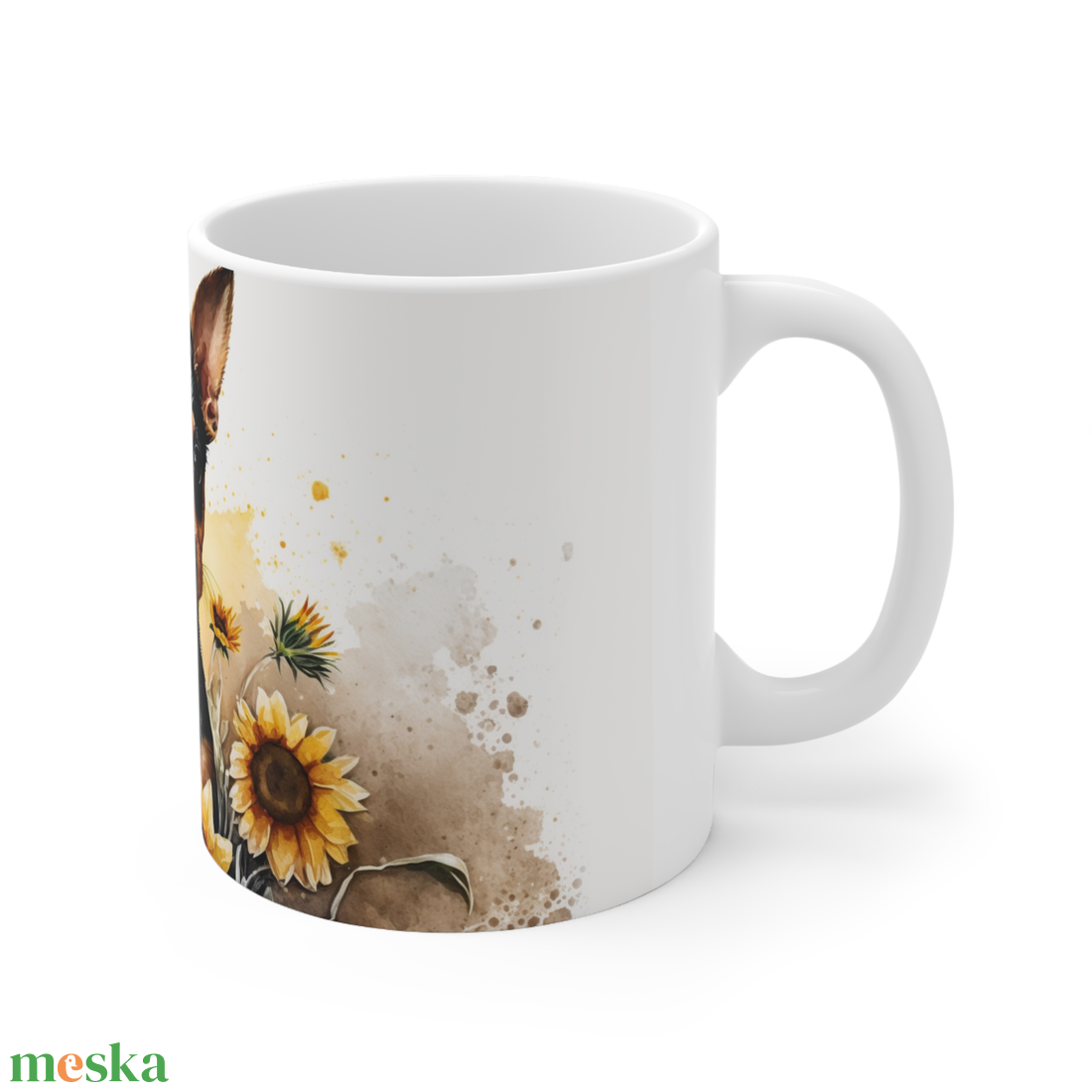 Pincser kerámia bögre napraforgó mintával 300 ml - otthon & életmód - konyhafelszerelés, tálalás - tálalás - bögre & csésze - Meska.hu