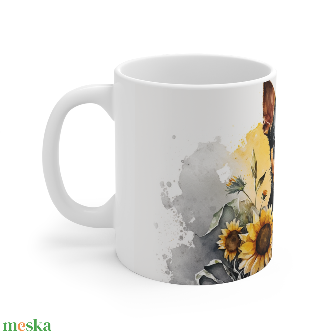 Pincser kerámia bögre napraforgó mintával 300 ml - otthon & életmód - konyhafelszerelés, tálalás - tálalás - bögre & csésze - Meska.hu