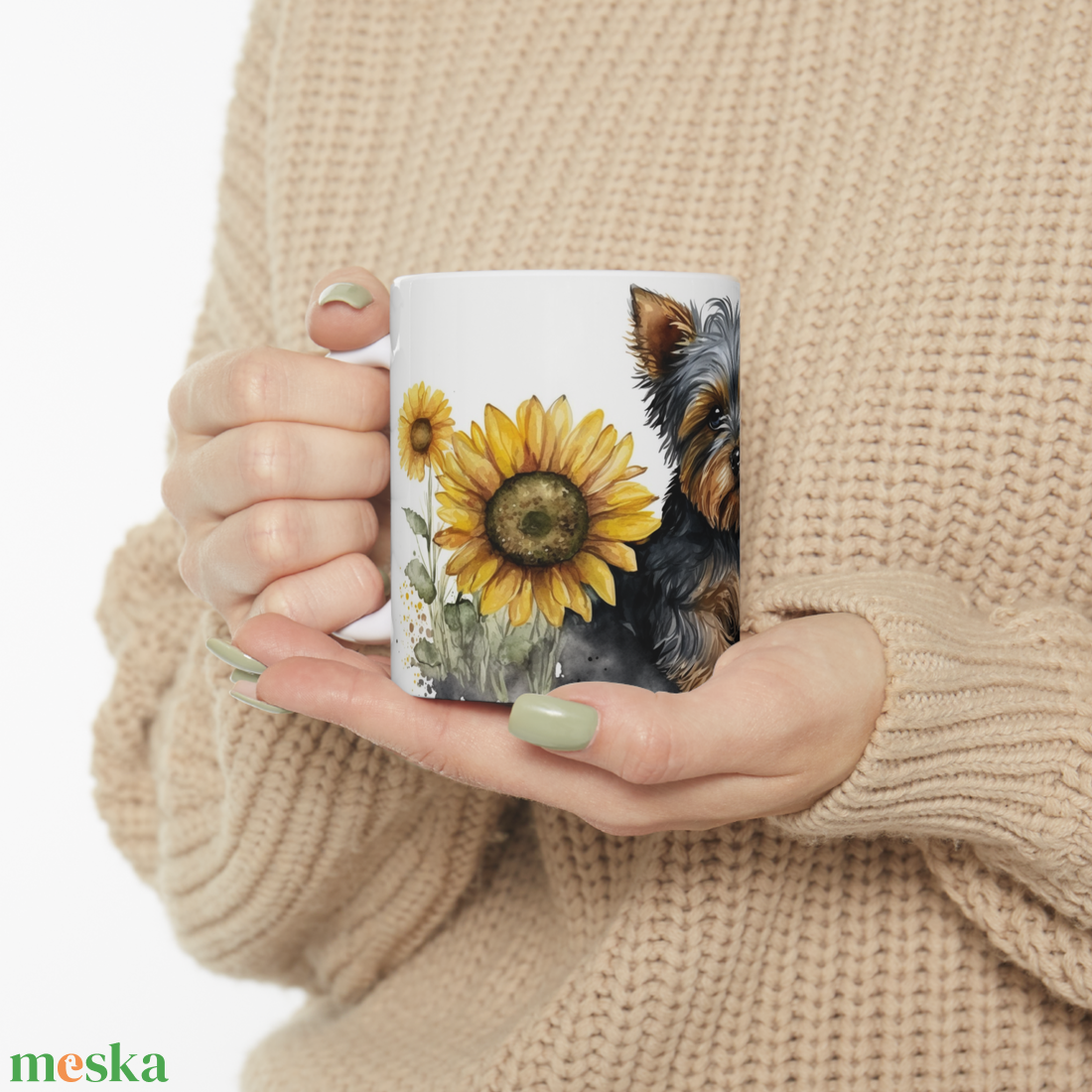 Yorkshire kerámia bögre napraforgó mintával 300 ml - otthon & életmód - konyhafelszerelés, tálalás - tálalás - bögre & csésze - Meska.hu