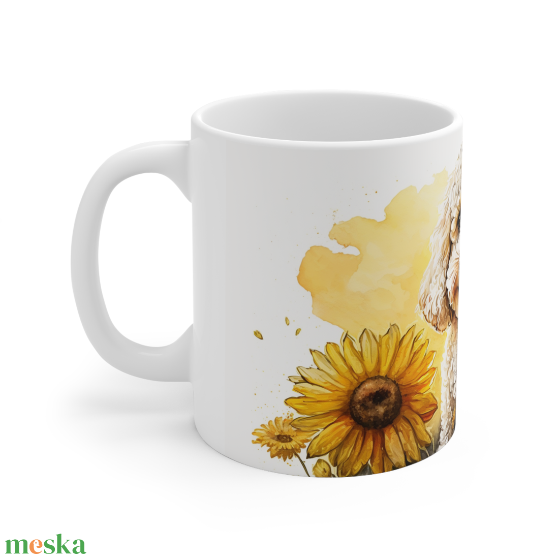 Uszkár kerámia bögre napraforgó mintával 300 ml - otthon & életmód - konyhafelszerelés, tálalás - tálalás - bögre & csésze - Meska.hu